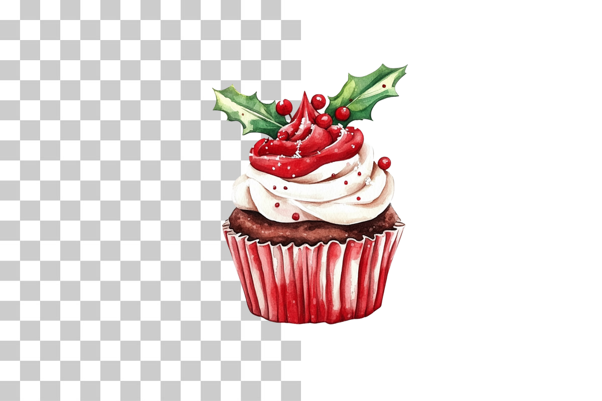 Holiday Cupcake Clipart Bundle
