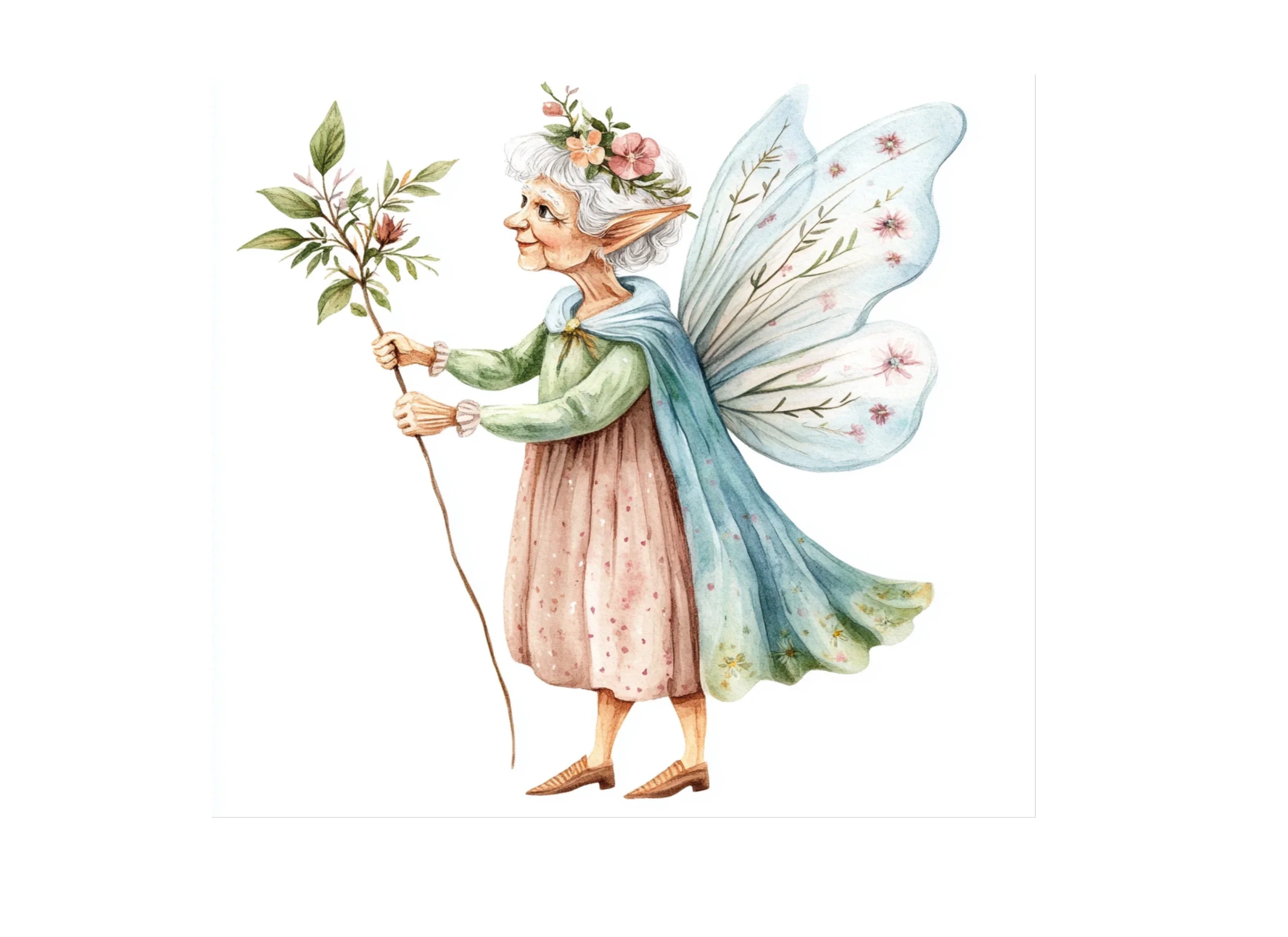 Elderly Fairy Clipart Bundle