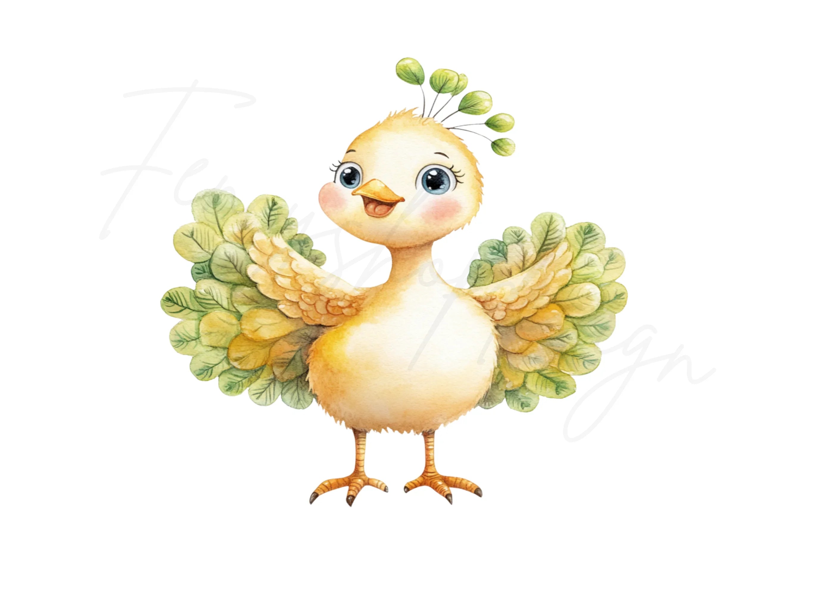 Charming Peacock Bird Clipart Bundle