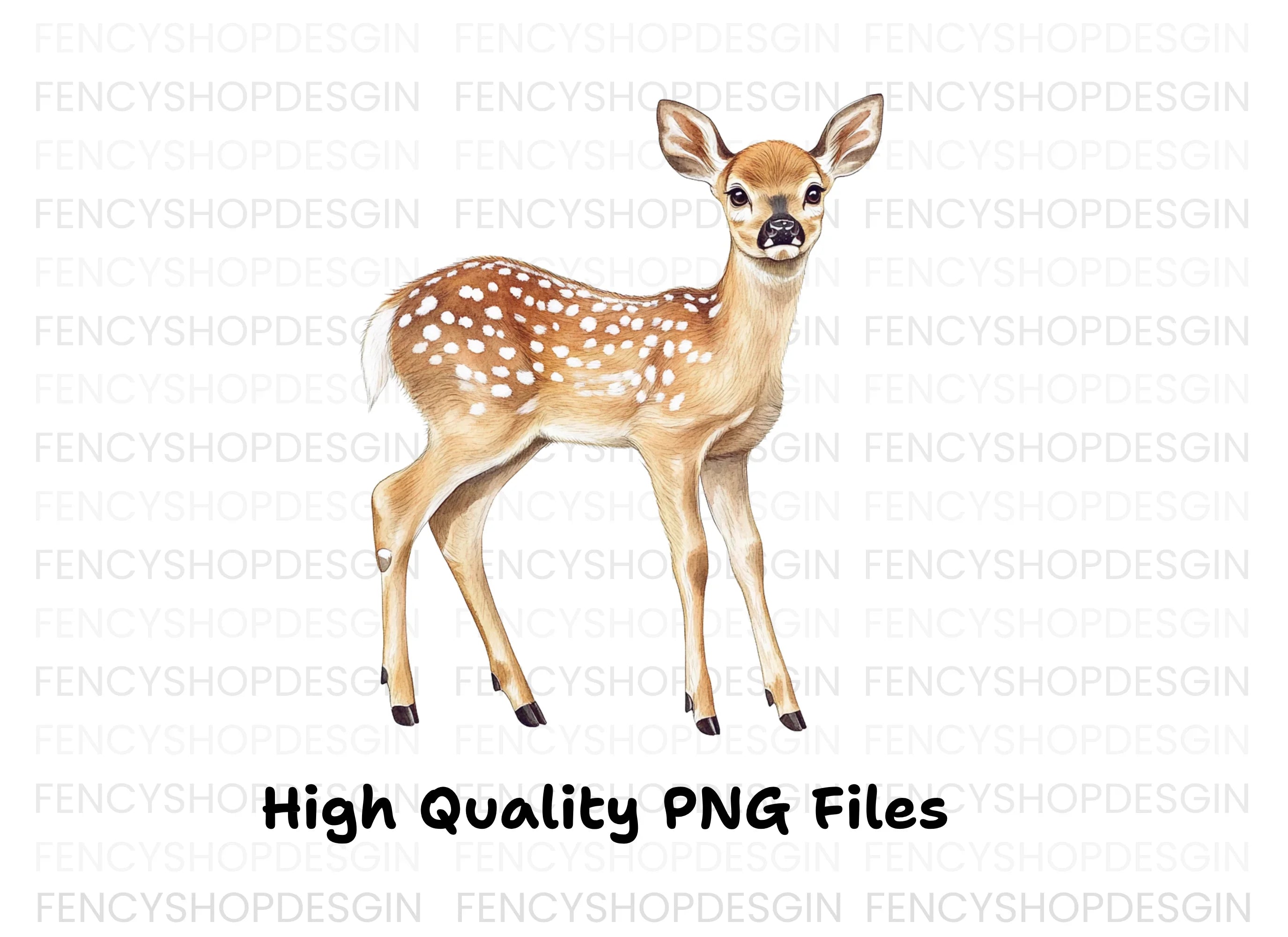 Adorable Fawn Deer Clipart Bundle