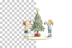 Christmas Kids with Tree Clipart Bundle - CraftNest - Digital Crafting and Art
