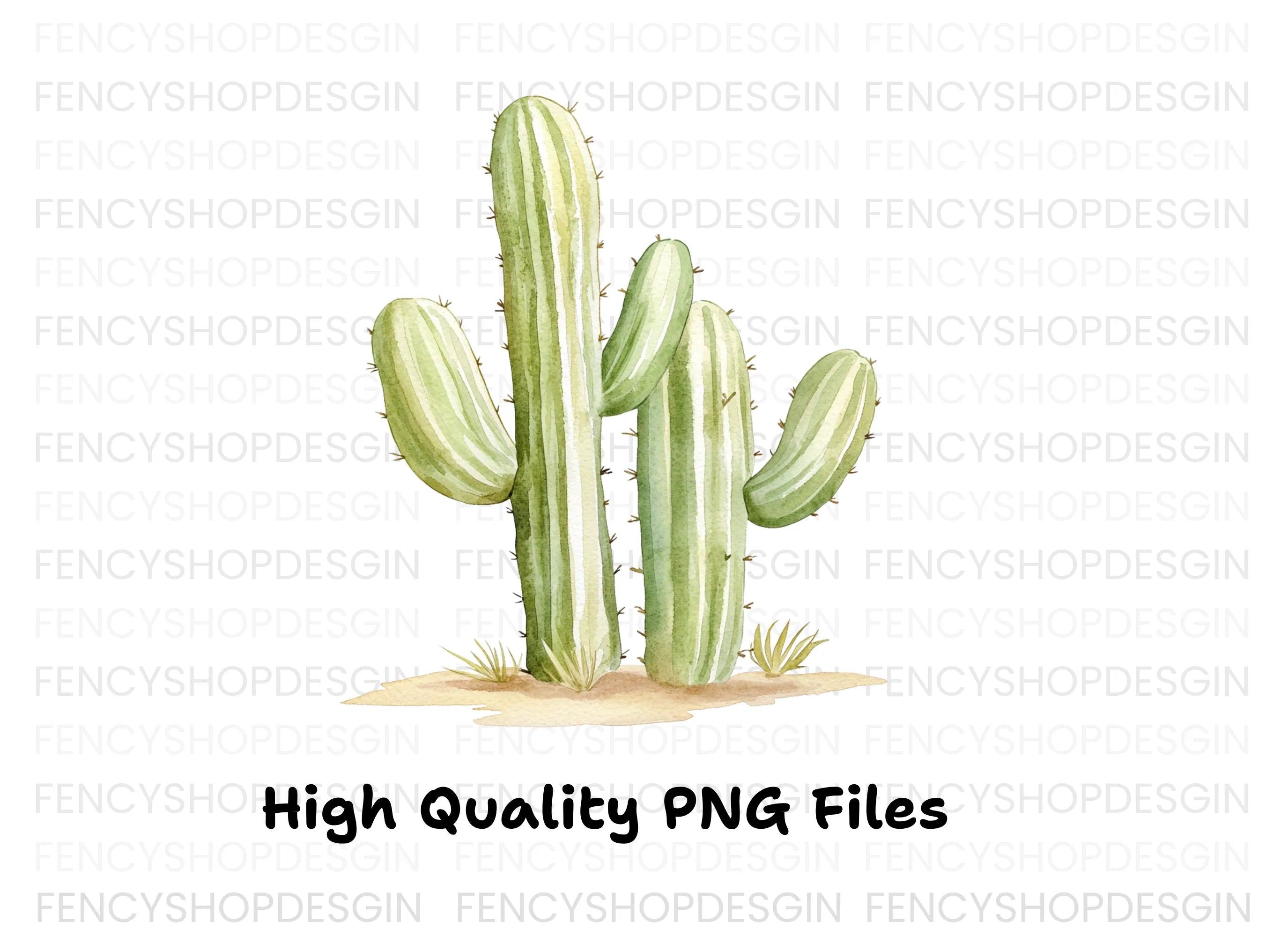 Saguaro Cactus Clipart Bundle