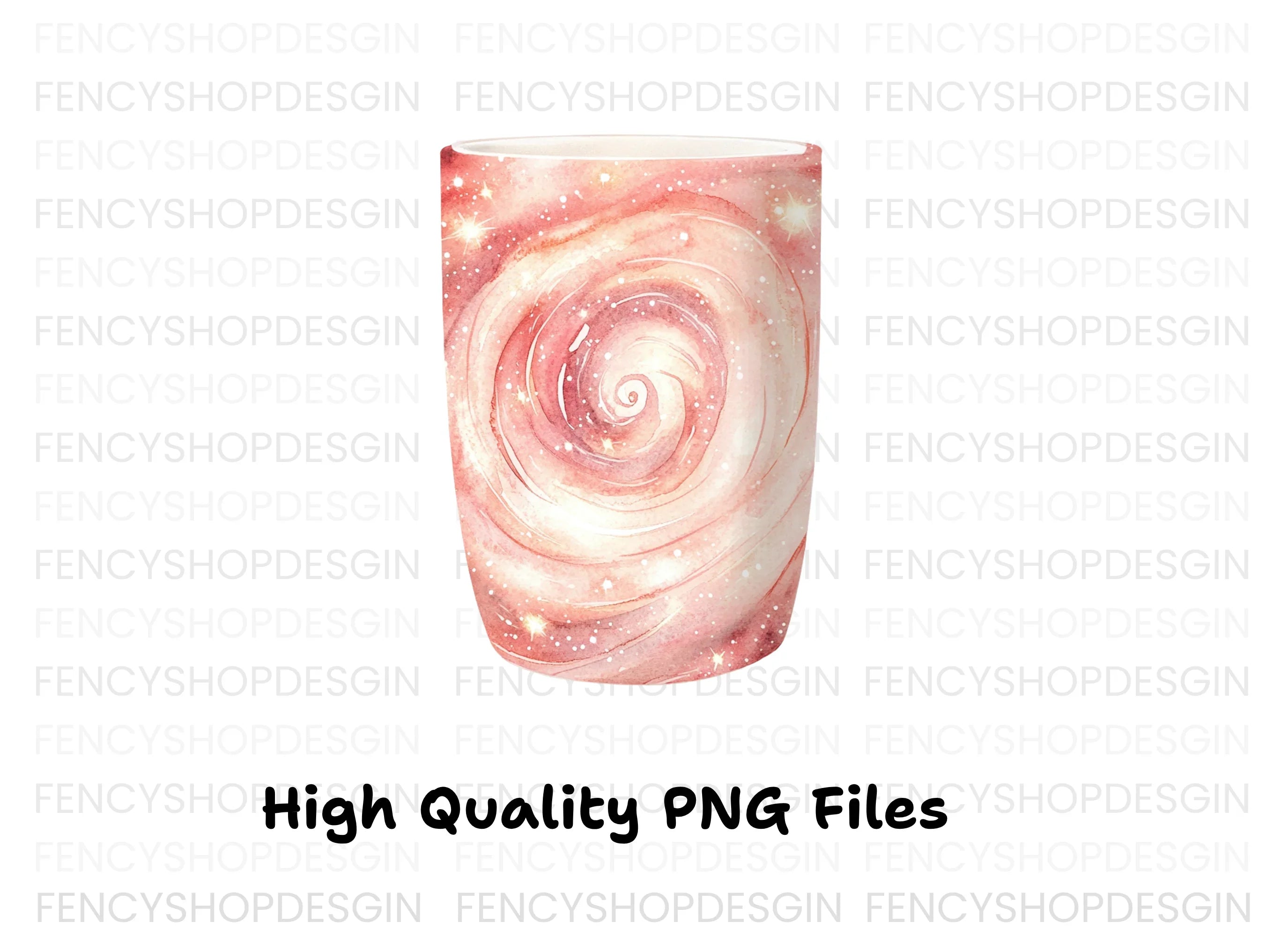 Rose Gold Galaxy Swirl Clipart Bundle