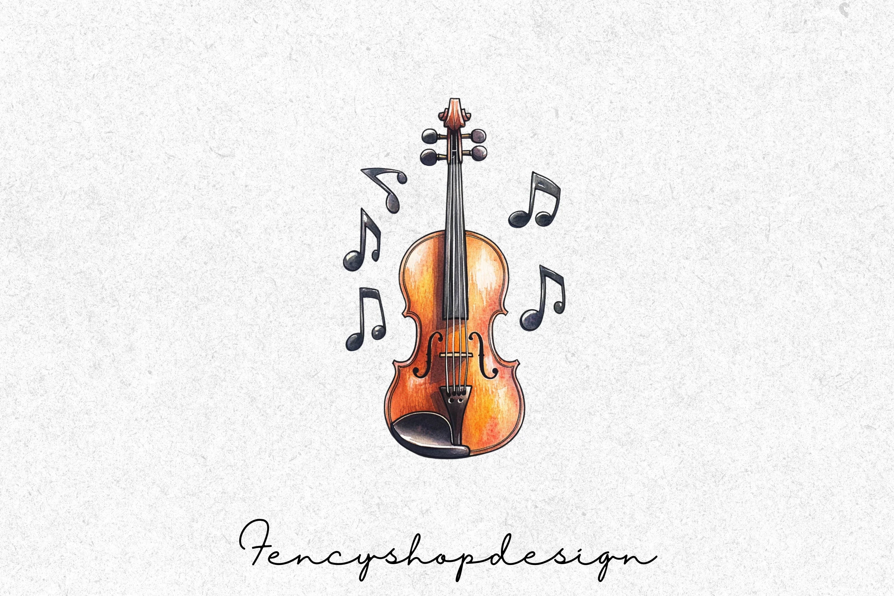 Violin Music Notes Clipart Bundle