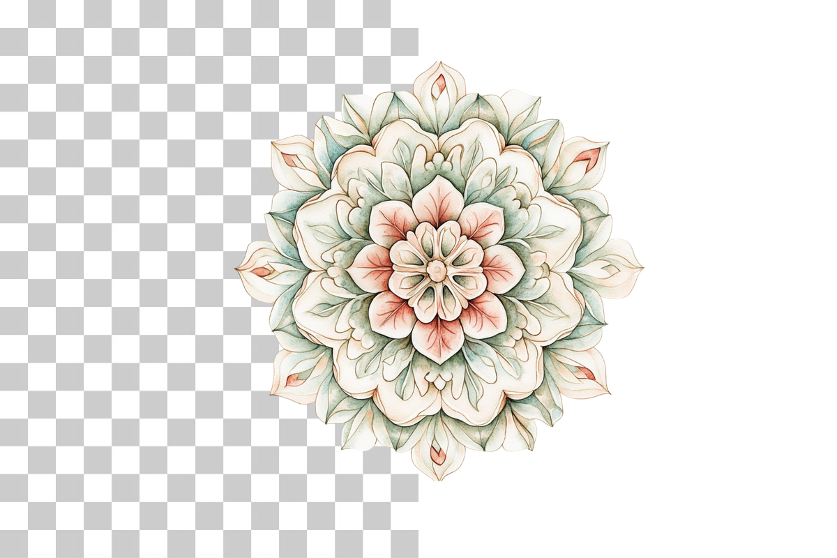 Floral Mandala Pattern Clipart Bundle