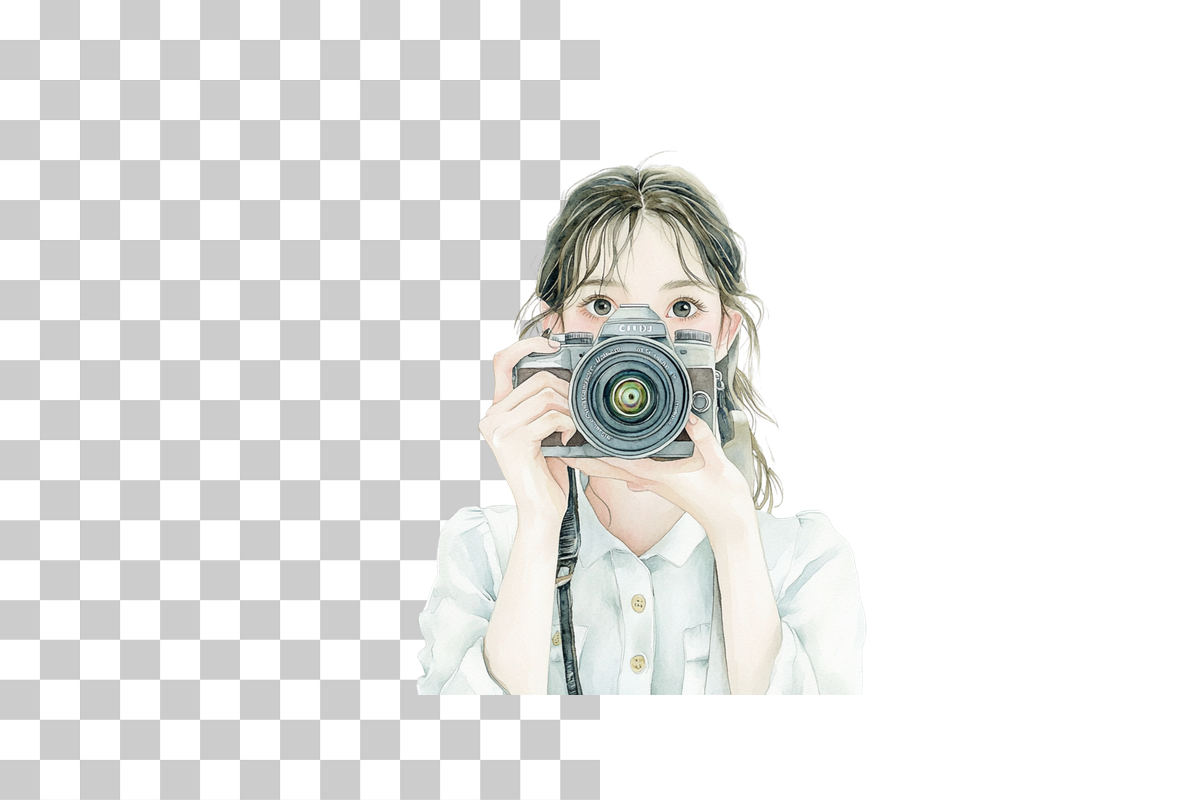 Female Photographer Clipart Bundle