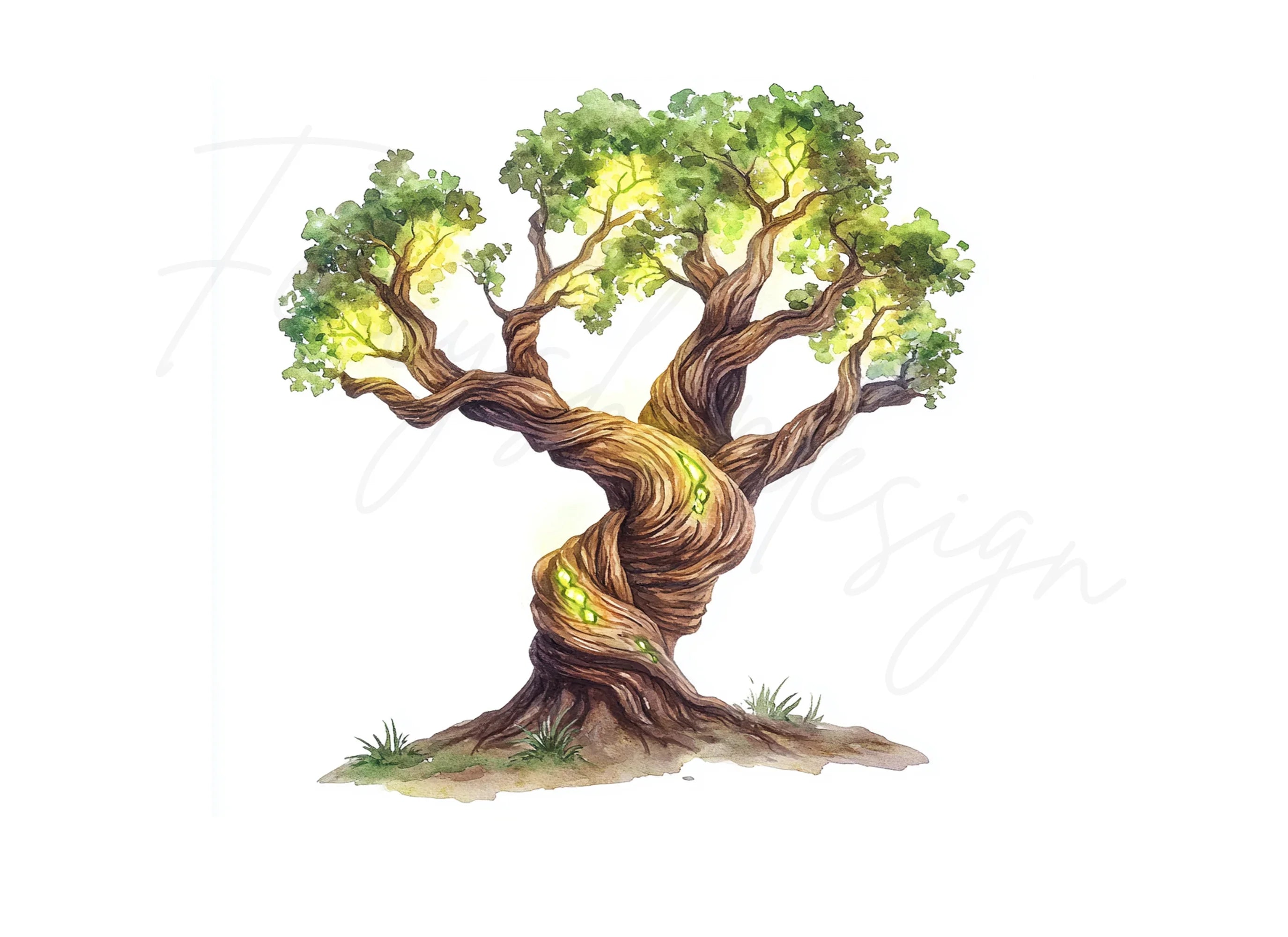 Enchanted Forest Tree Clipart Bundle