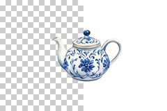 Delft Blue Floral Teapot Clipart Bundle - CraftNest - Digital Crafting and Art