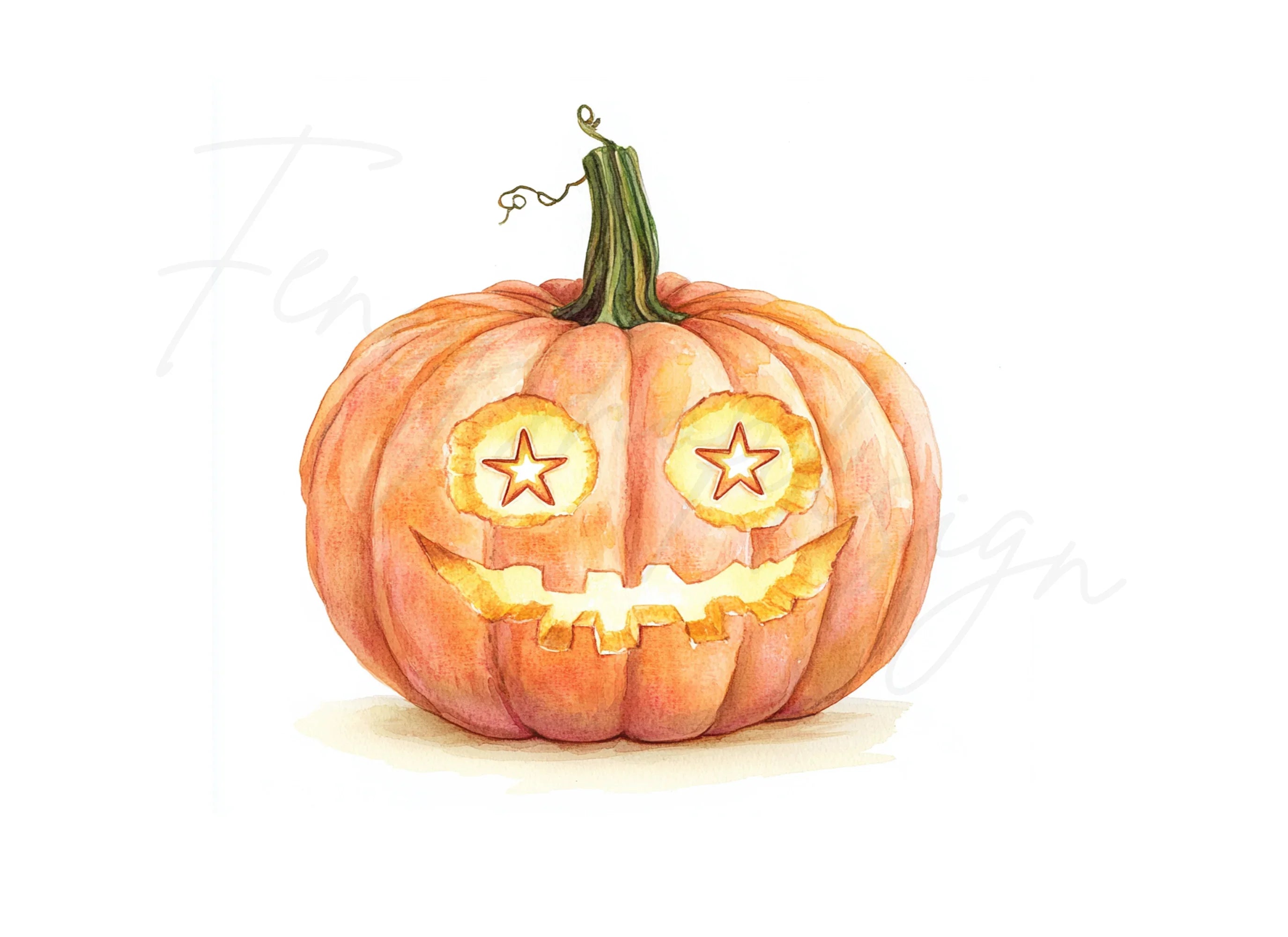 Cute Unique Halloween Pumpkins Clipart Bundle