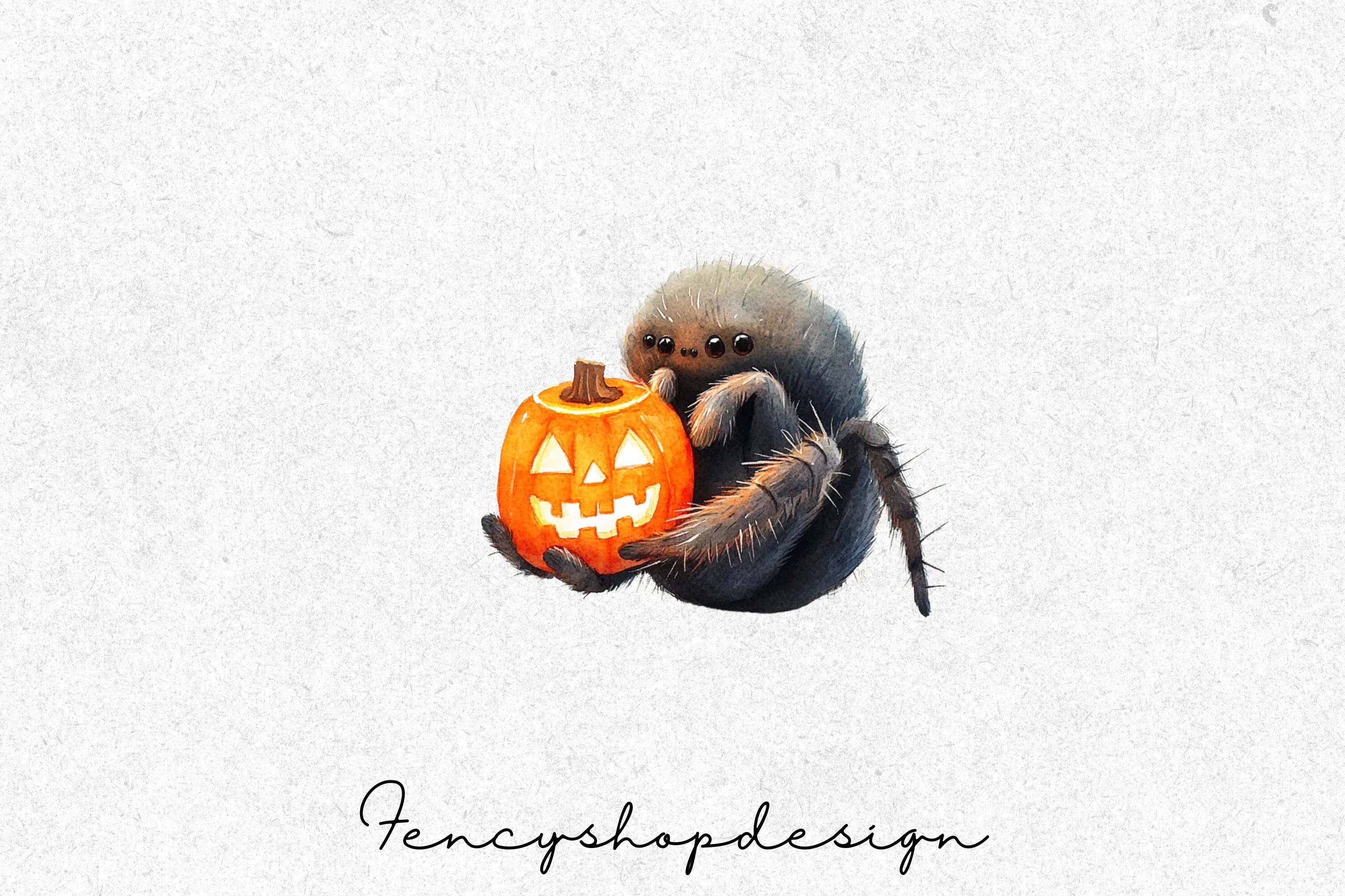 Spooky Spider Halloween Clipart Bundle