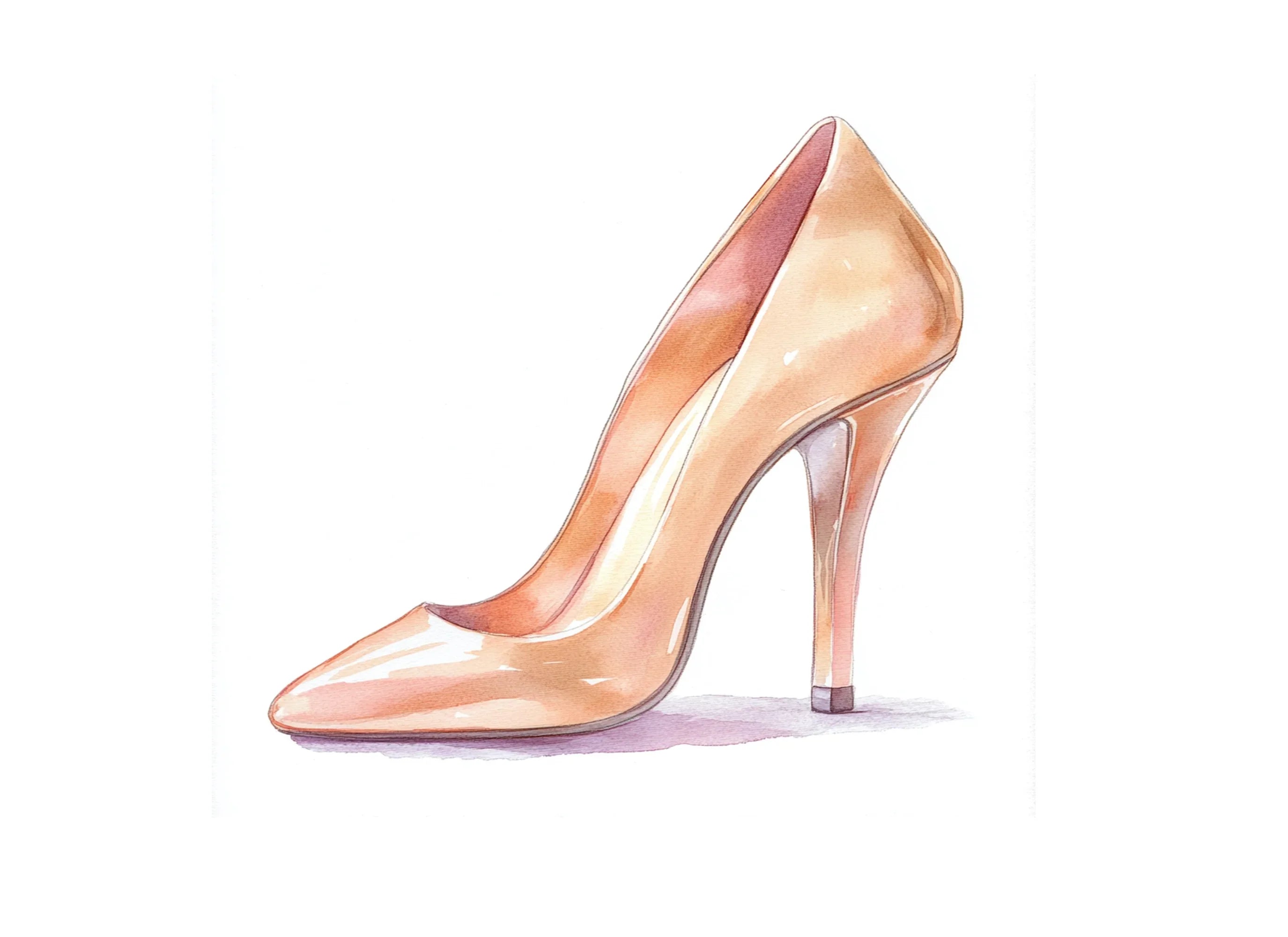 Elegant Nude High Heels Clipart Bundle