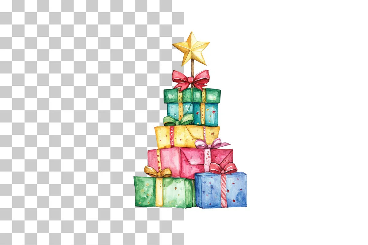 Christmas Tree Gift Box Clipart Bundle - CraftNest - Digital Crafting and Art