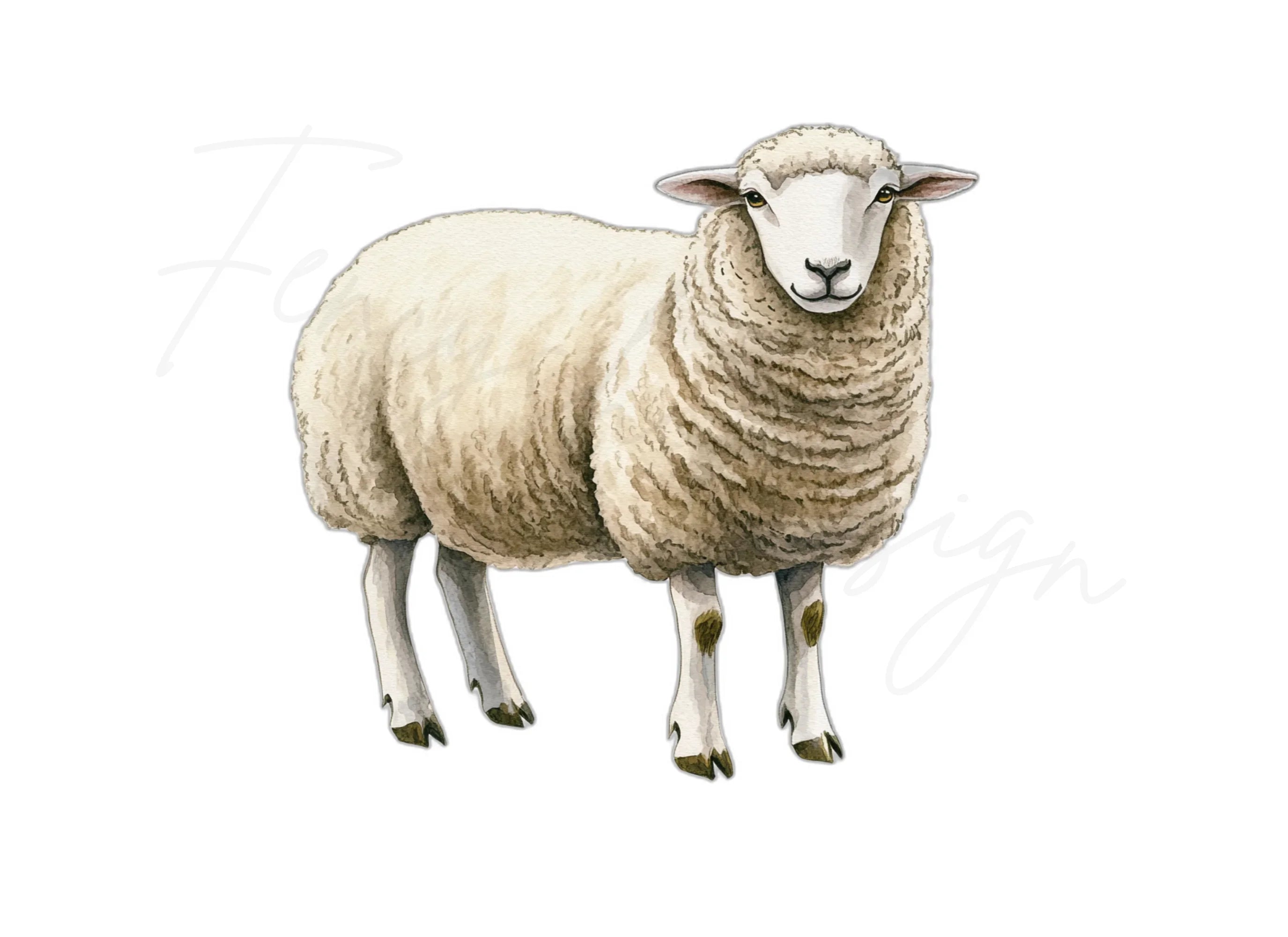 Cute Sheep Clipart Bundle