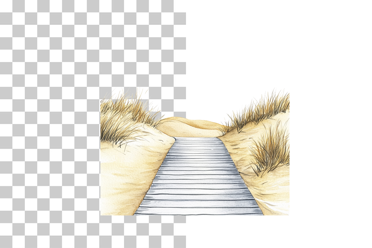 Beach Boardwalk Sand Dunes Clipart Bundle