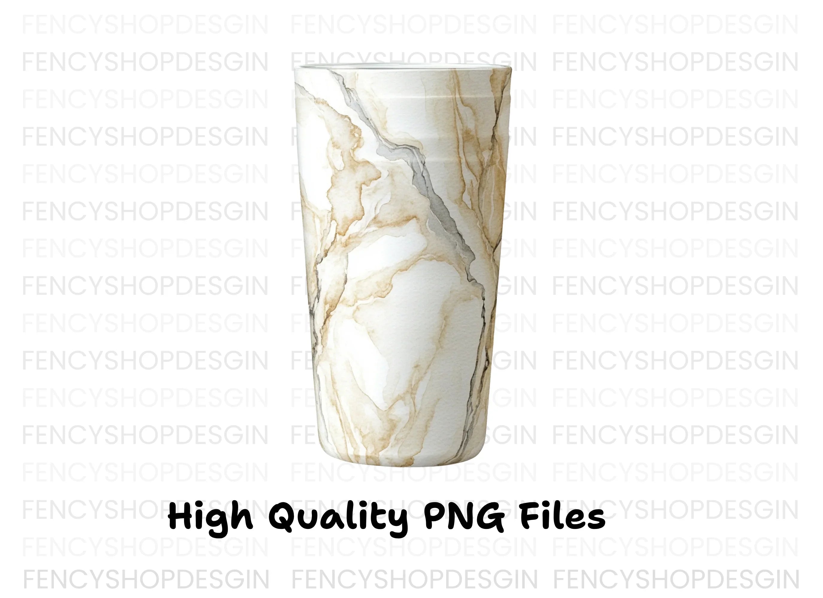 White Kintsugi Marble Tumbler Clipart Bundle