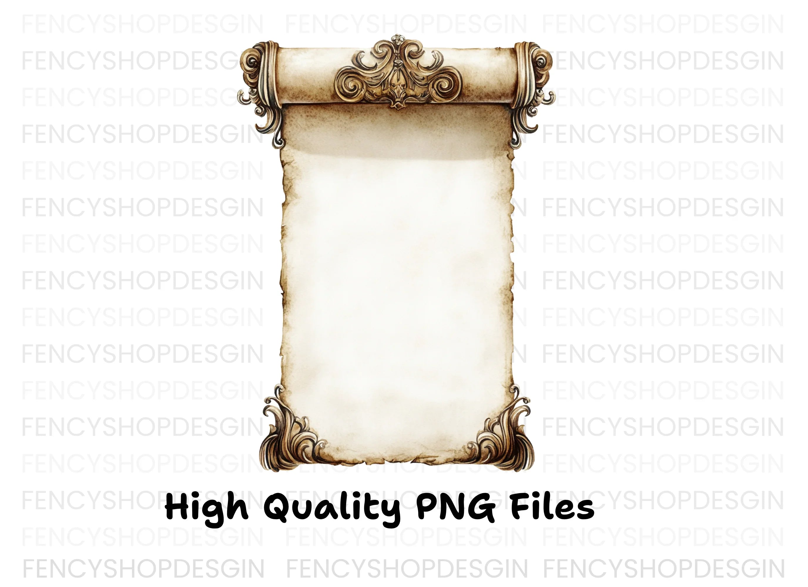 Vintage Scroll Ornate Frame Clipart Bundle