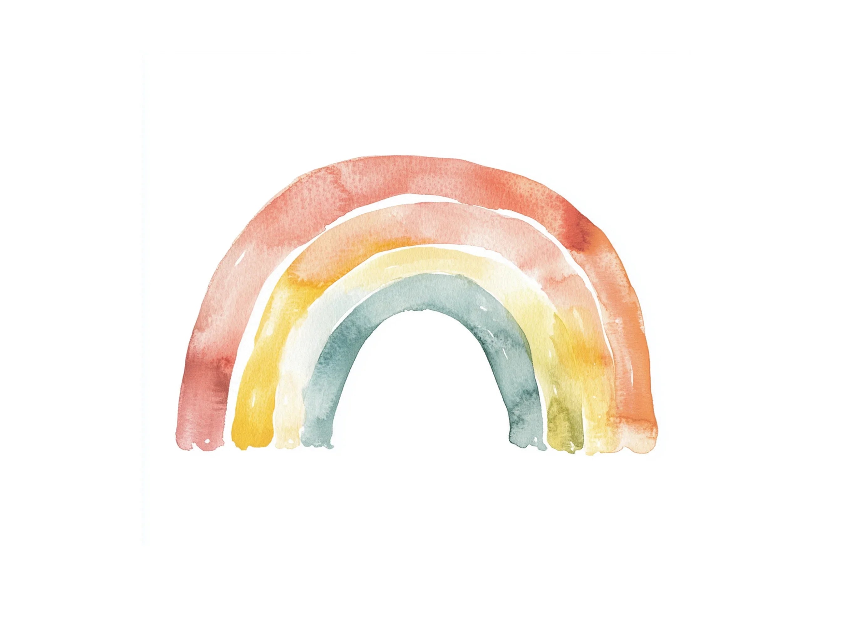 Soft Rainbow Clipart Bundle