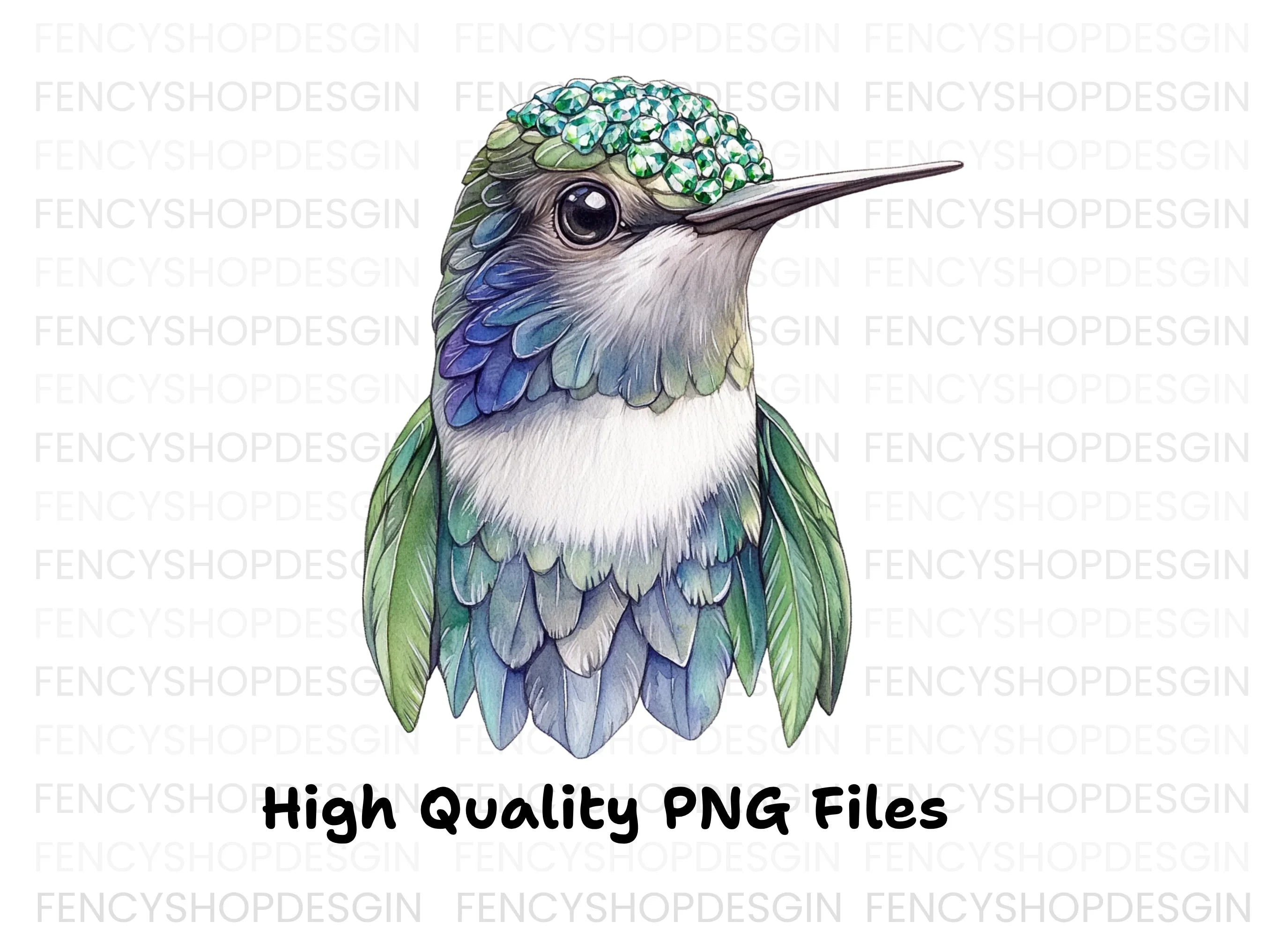 Jeweled Hummingbird Clipart Bundle