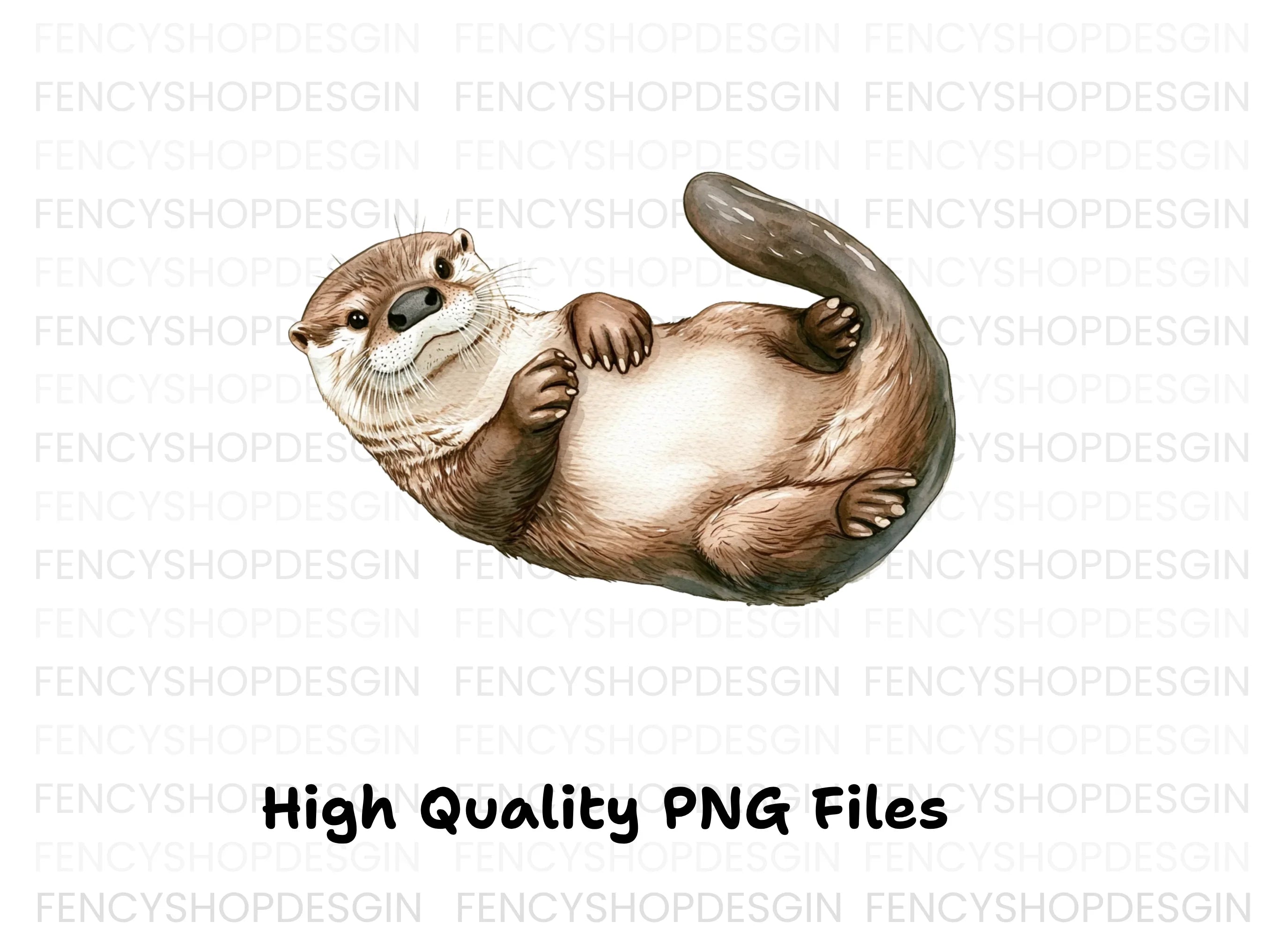 Cute Otter Duo Clipart Bundle