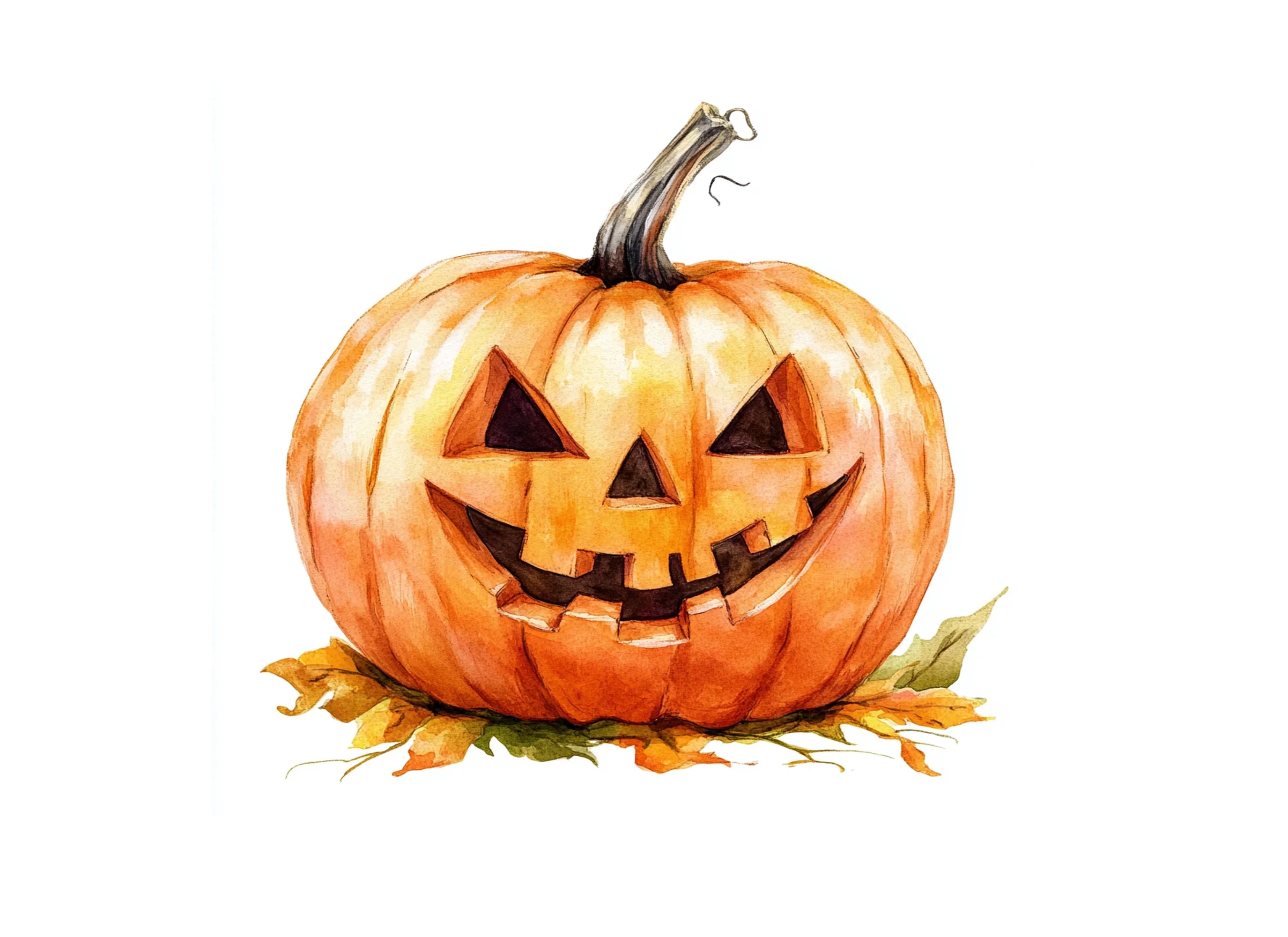 Spooky Halloween Jack-O'-Lantern Clipart Bundle