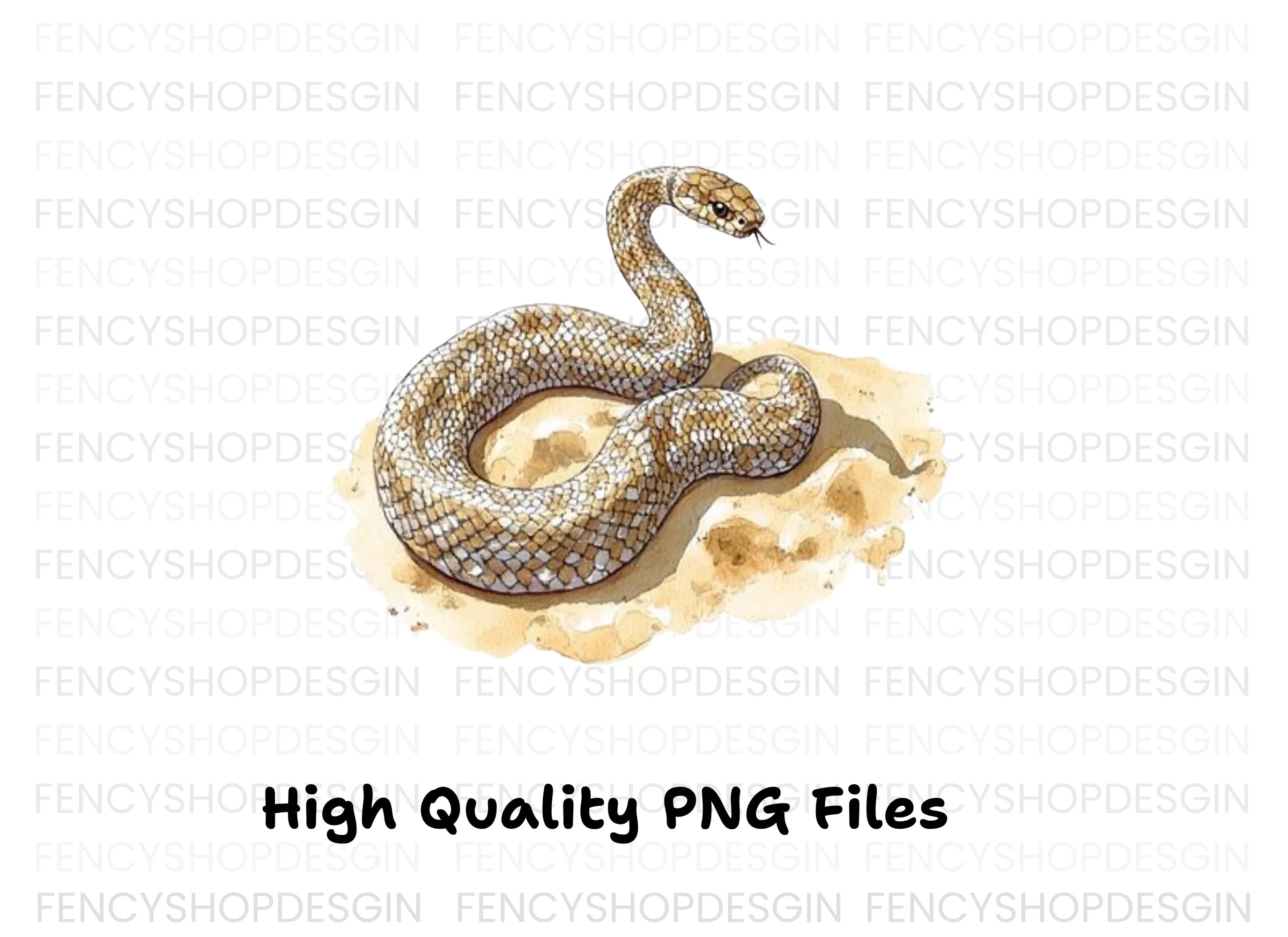 Desert Snake Reptile Clipart Bundle