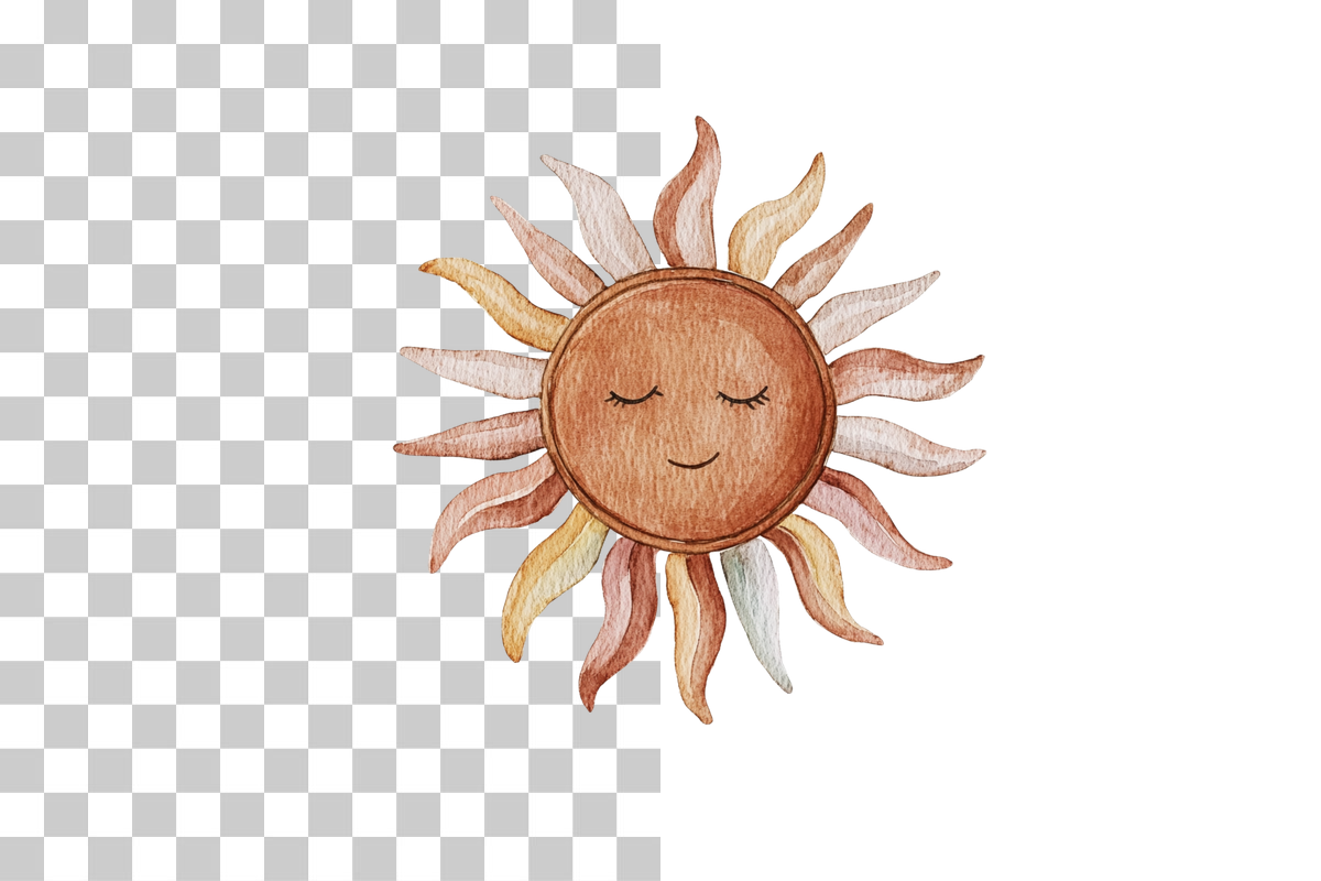 Boho Sun and Rainbow Clipart Bundle