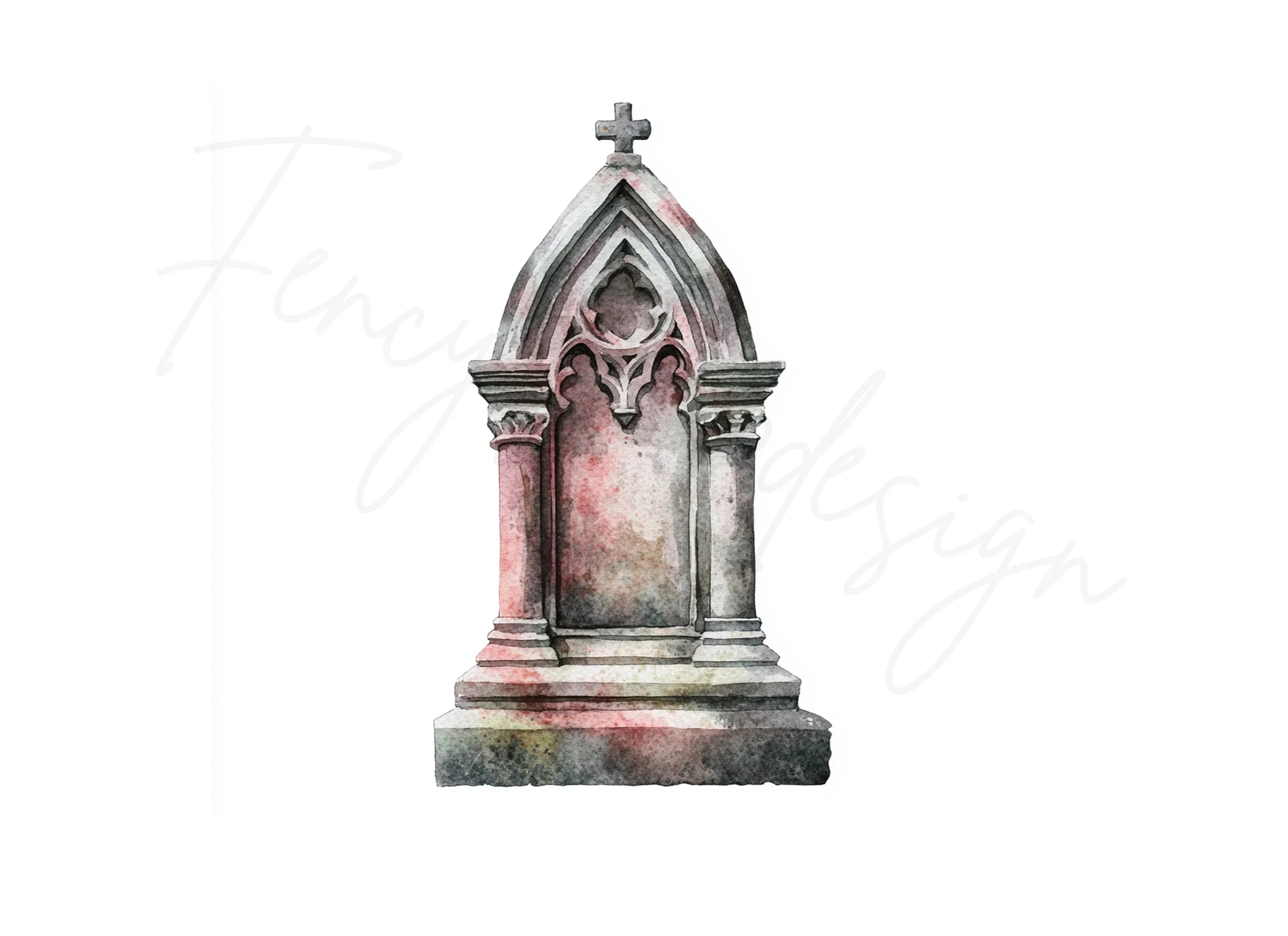 Gothic Gravestone Clipart Bundle