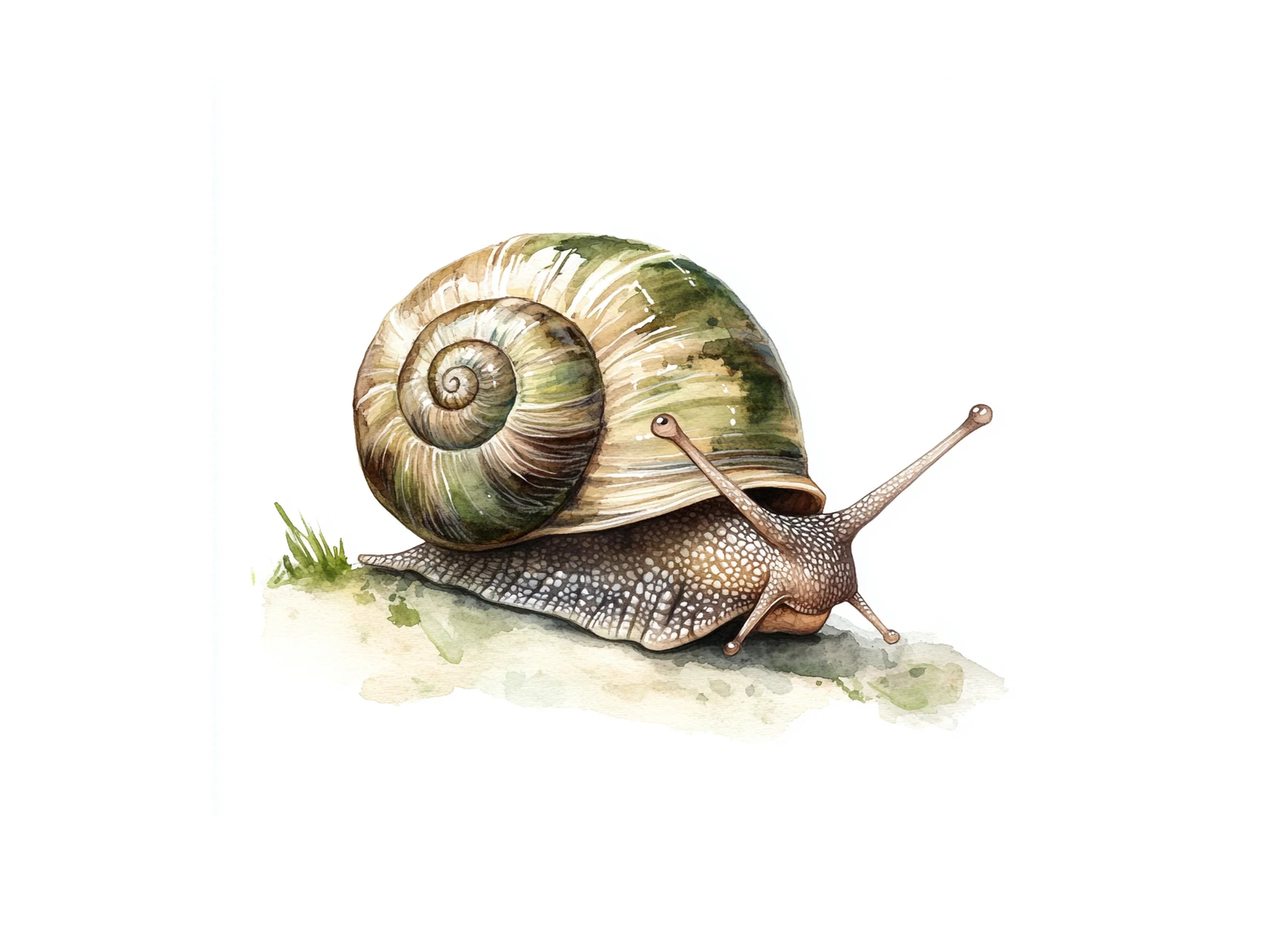 Realistic Snail Clipart Bundle