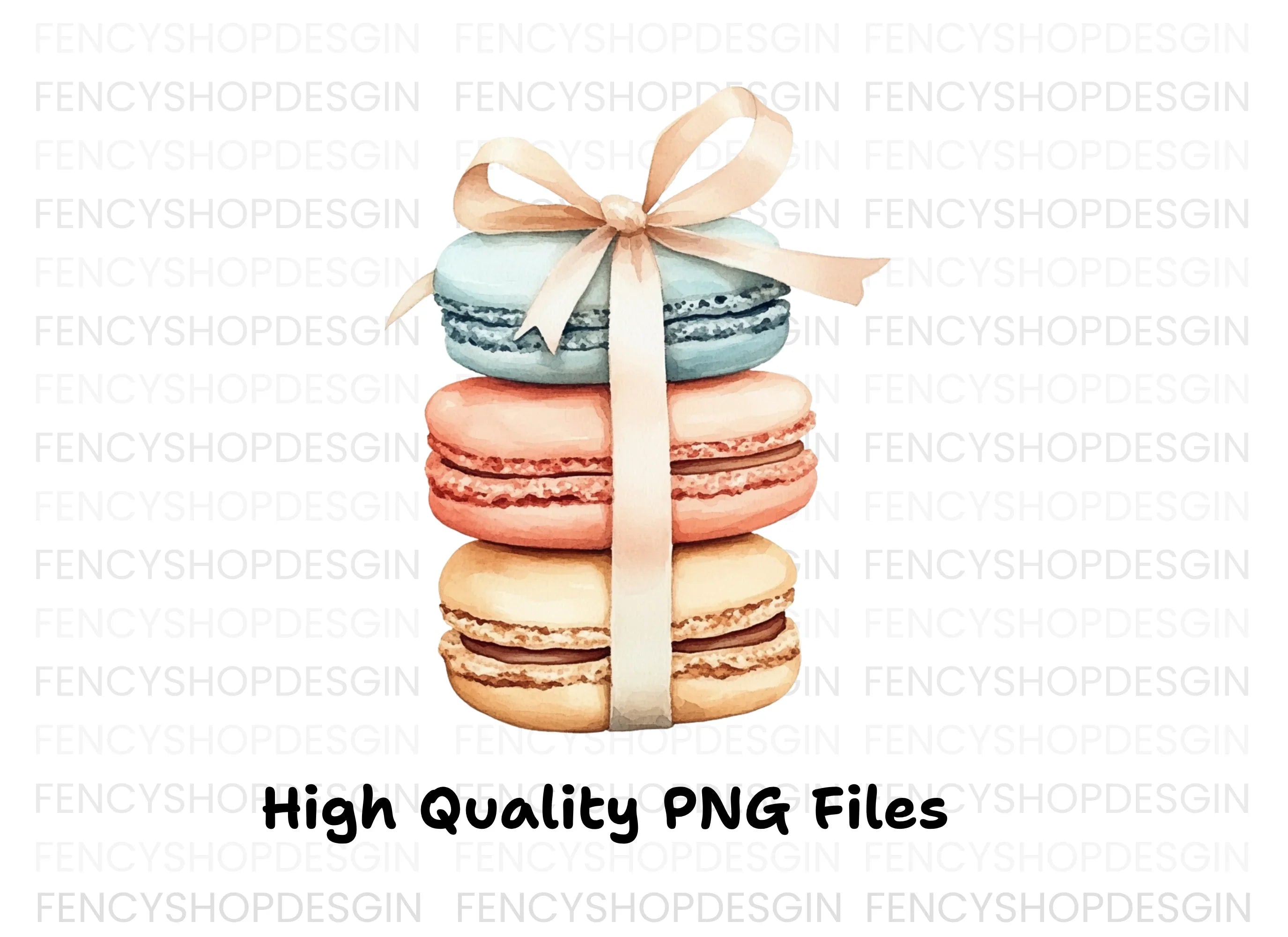 Stacked Macaron Gift Clipart Bundle