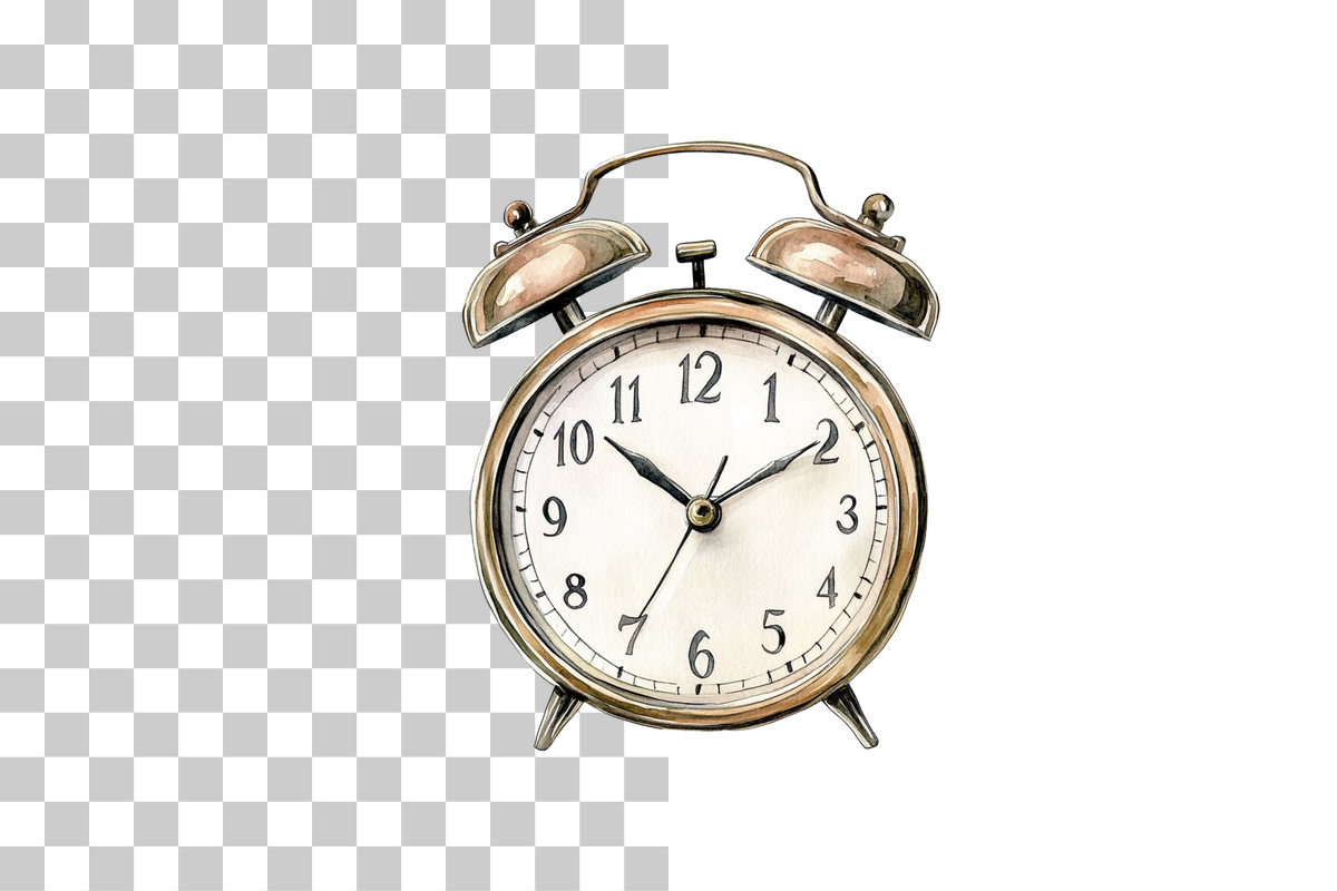 Vintage Alarm Clock Clipart Bundle