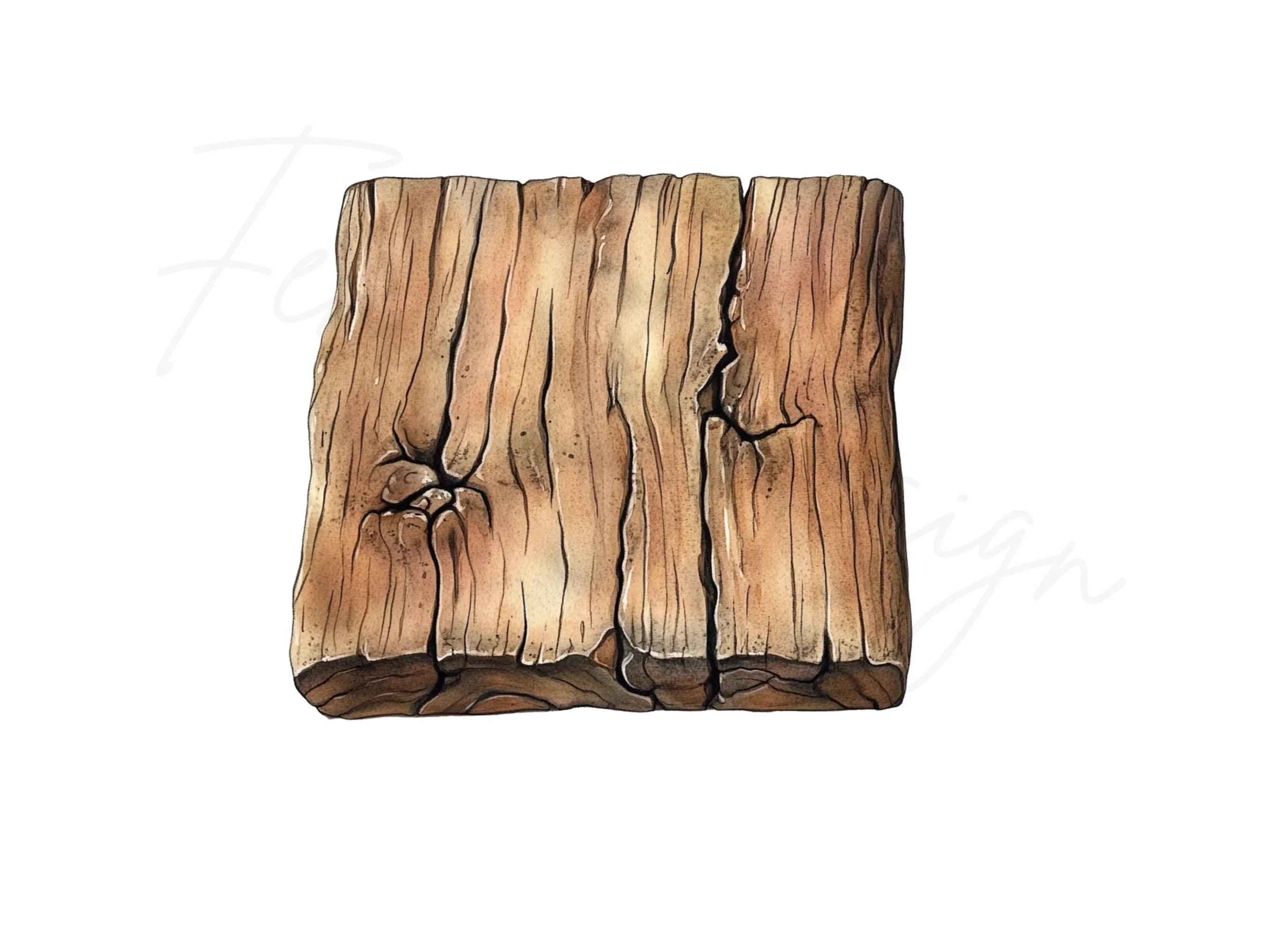 Rustic Wood Plank Clipart Bundle
