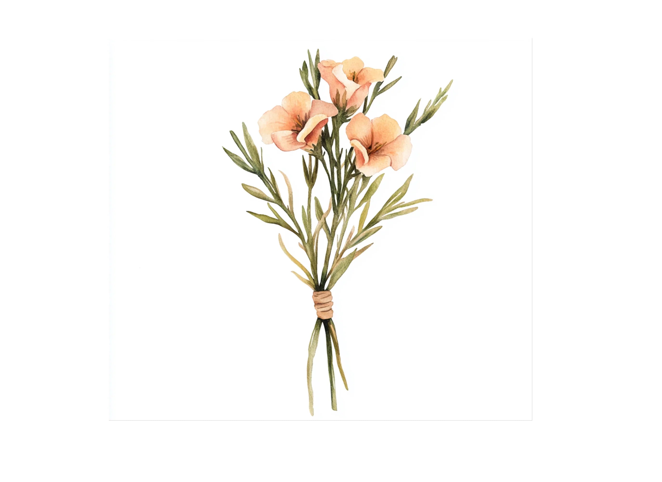 Rustic Flower Bouquets Clipart Bundle