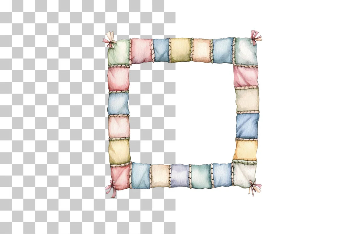 Patchwork Fabric Border Frame Clipart Bundle - CraftNest - Digital Crafting and Art