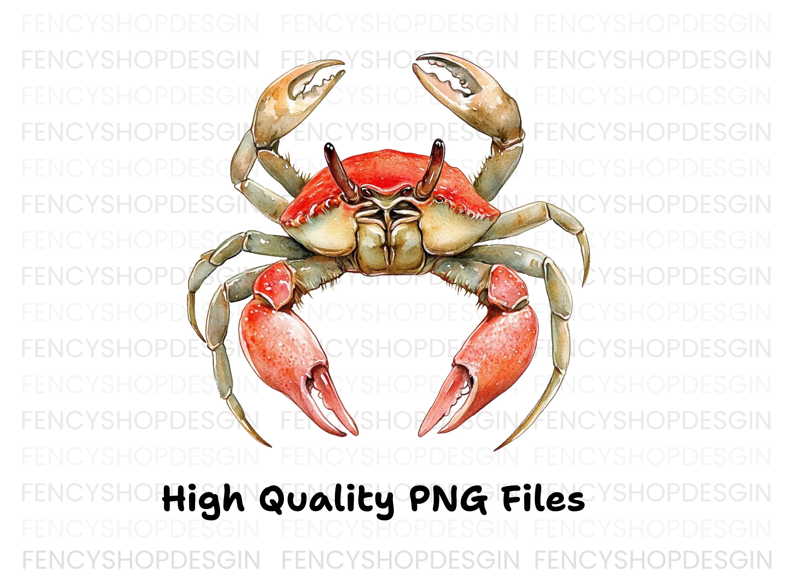 Vibrant Red Crab Clipart Bundle
