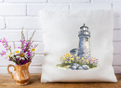 Lighthouse and Seaside Wildflowers Clipart Bundle - CraftNest - Digital Crafting and Art