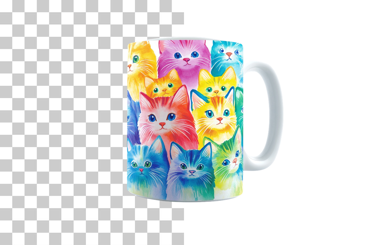 Colorful Cat Design Mug Wrap Bundle