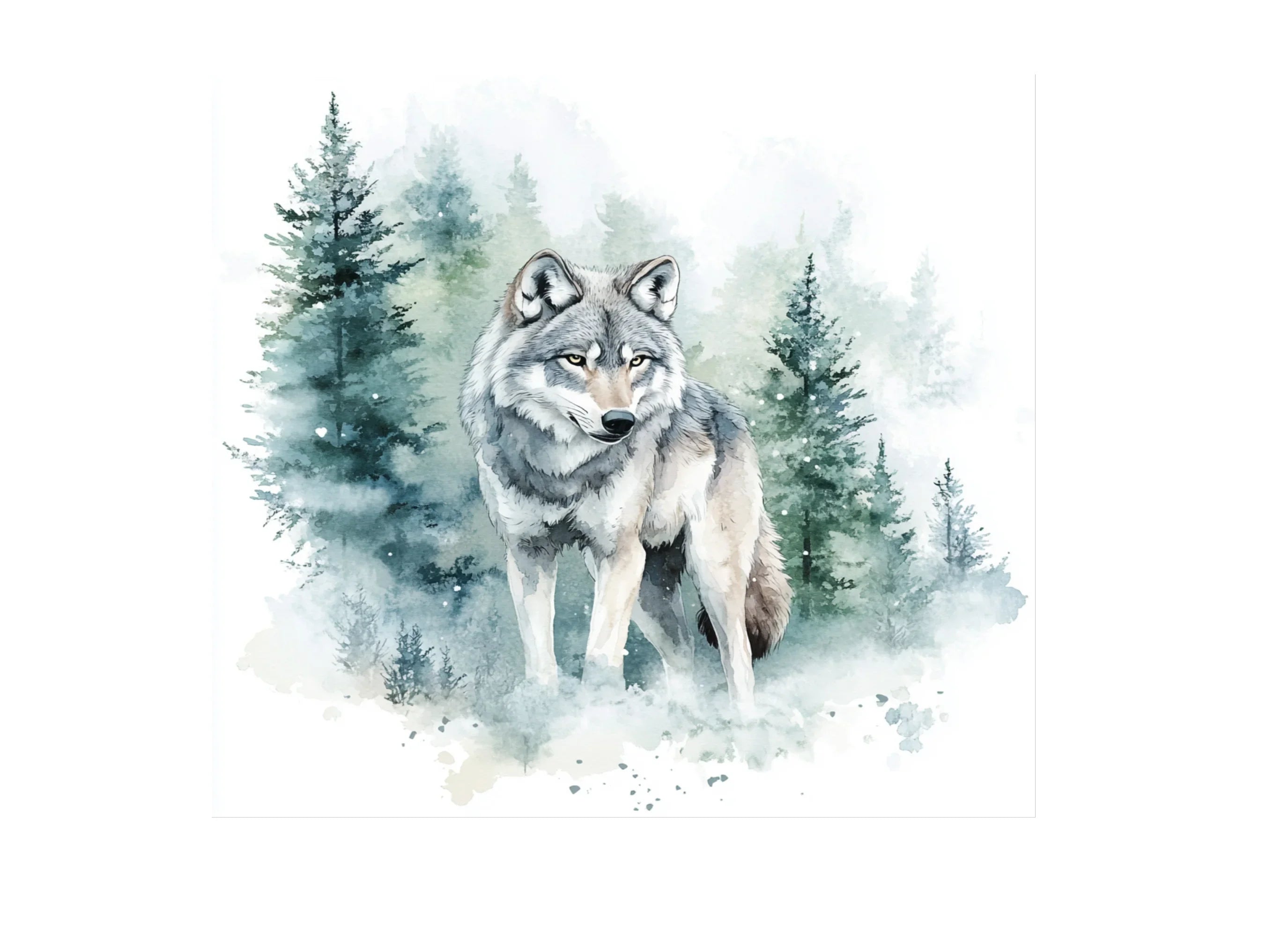Majestic Wolf Forest Clipart Bundle