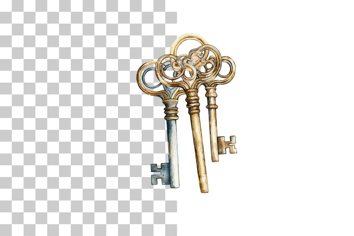 Vintage Ornate Keys Clipart Bundle - CraftNest - Digital Crafting and Art