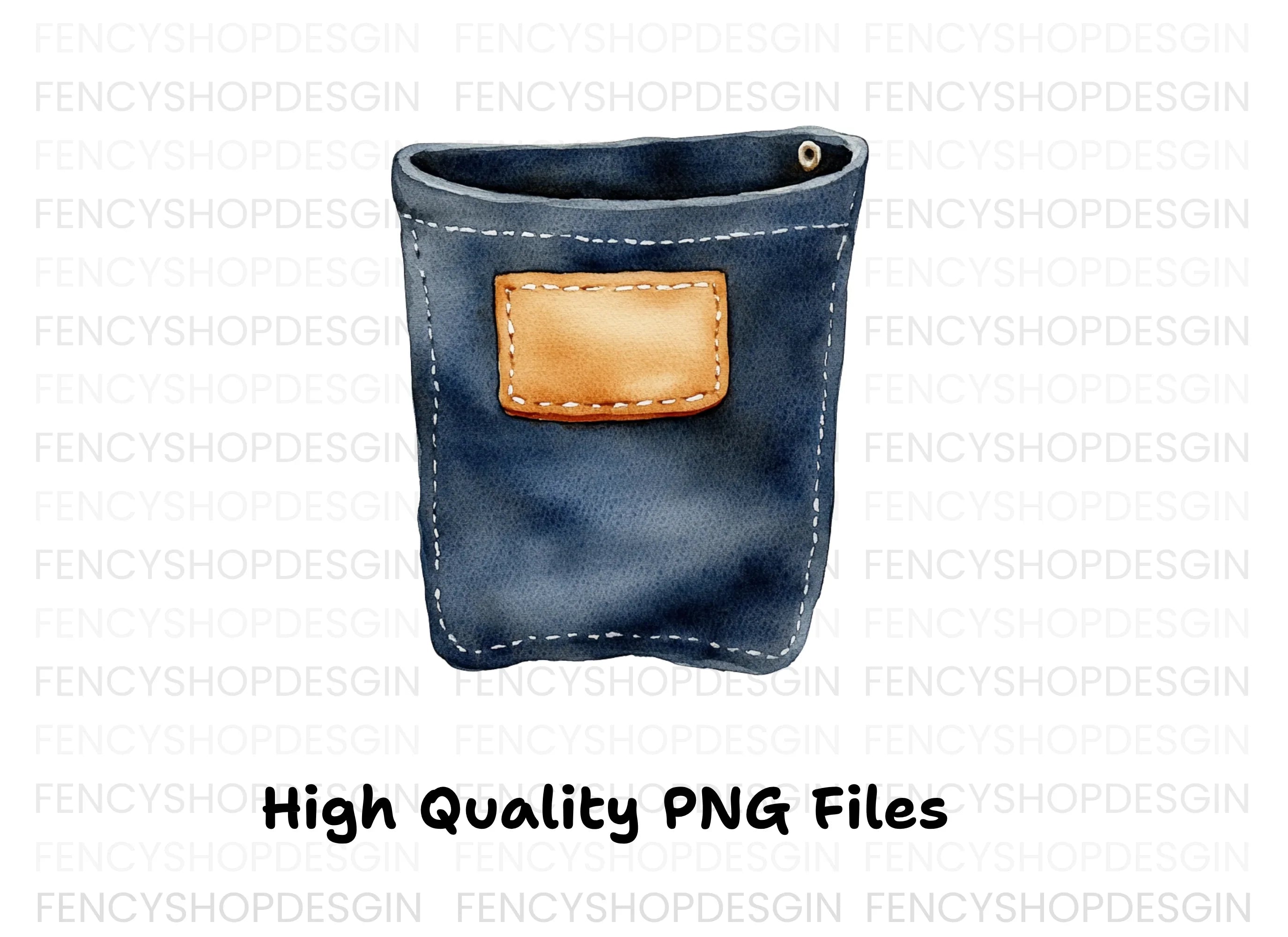 Denim Pockets Clipart Bundle