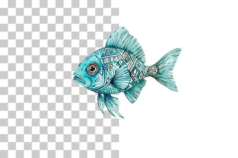 Tribal Ocean Fish Clipart Bundle - CraftNest - Digital Crafting and Art