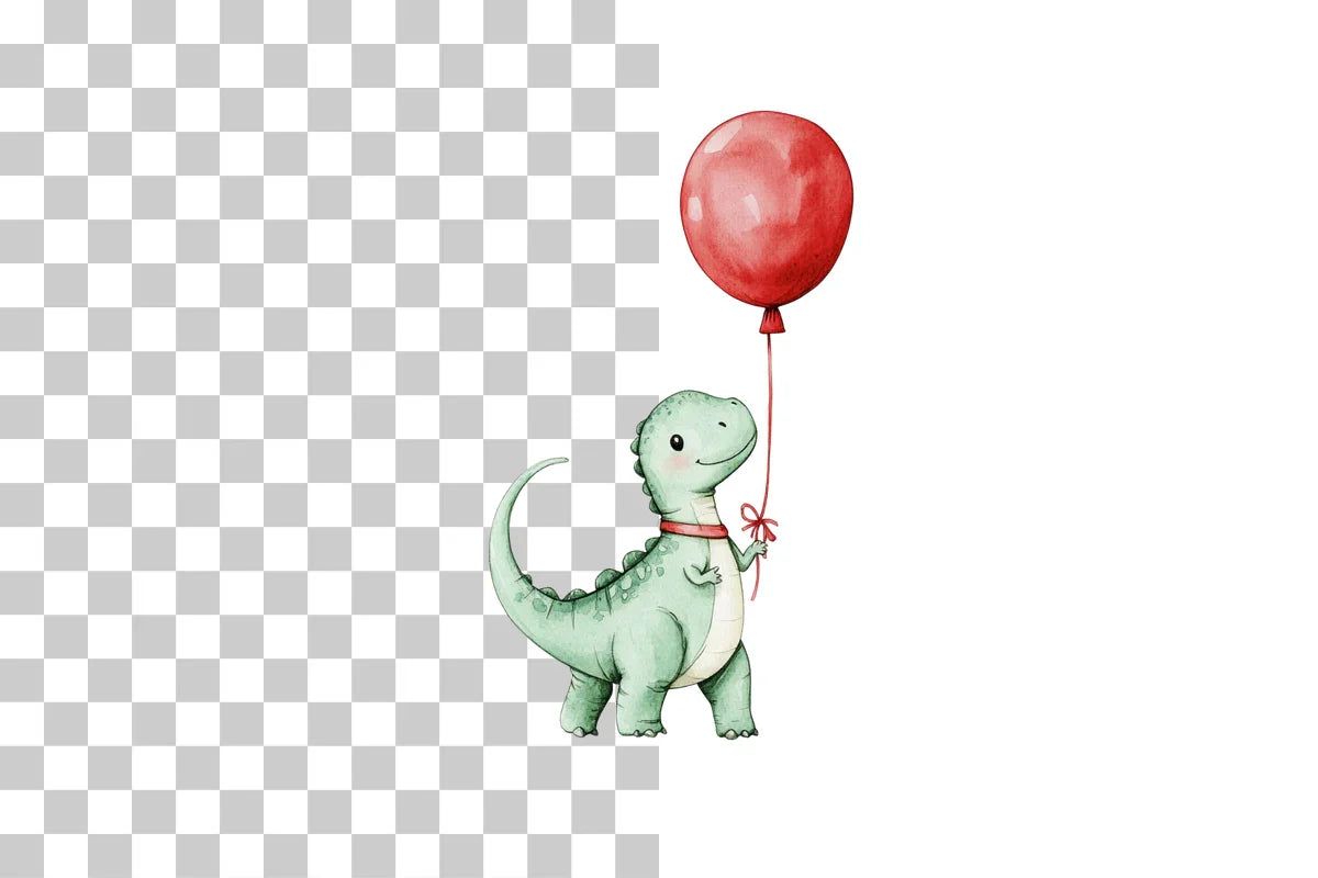 Dinosaur Birthday Balloon Clipart Bundle - CraftNest - Digital Crafting and Art