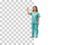 Cute Nurse Cartoon Character Clipart Bundle - CraftNest - Digital Crafting and Art