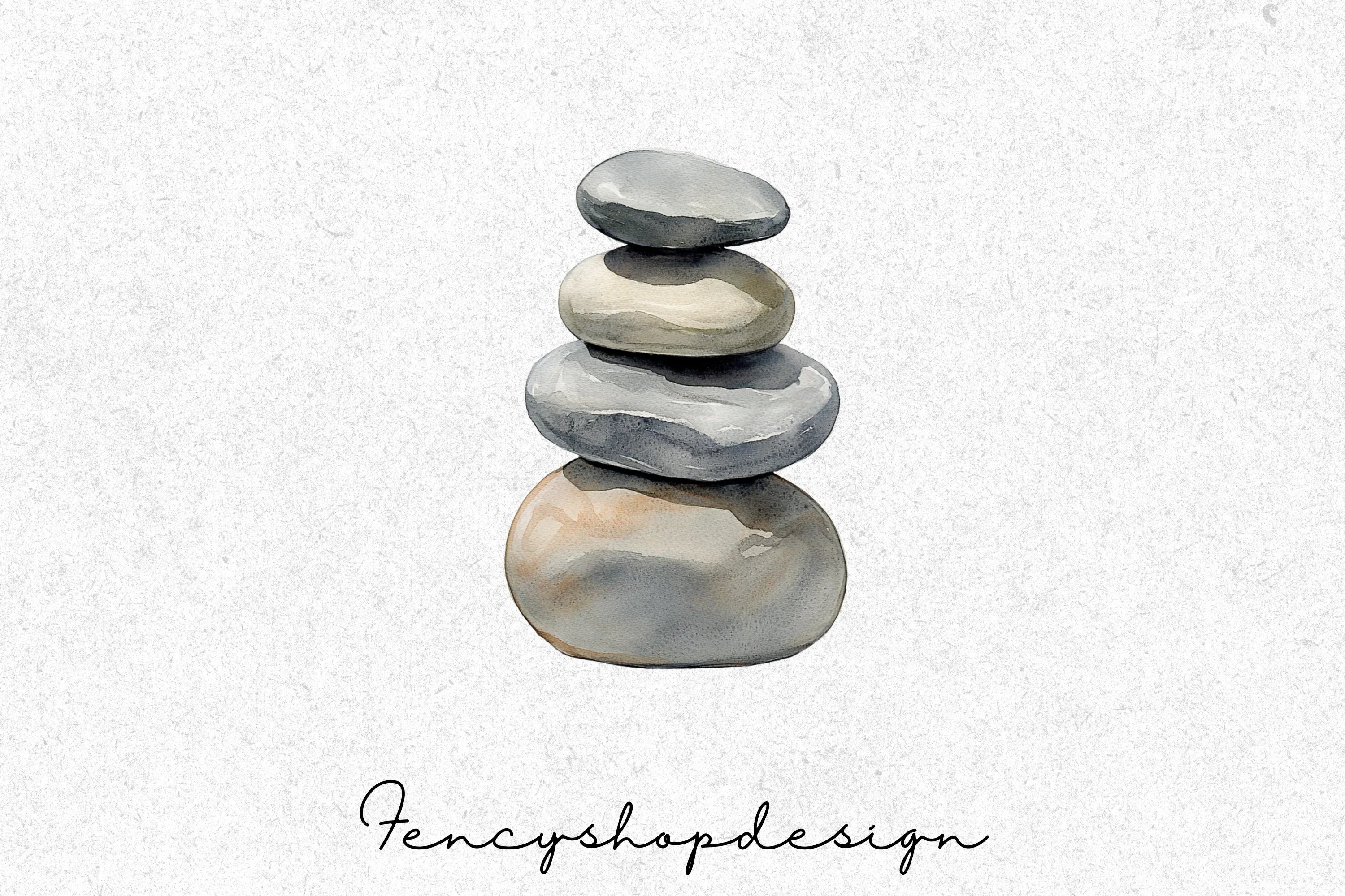 Stacked Stones Clipart Bundle