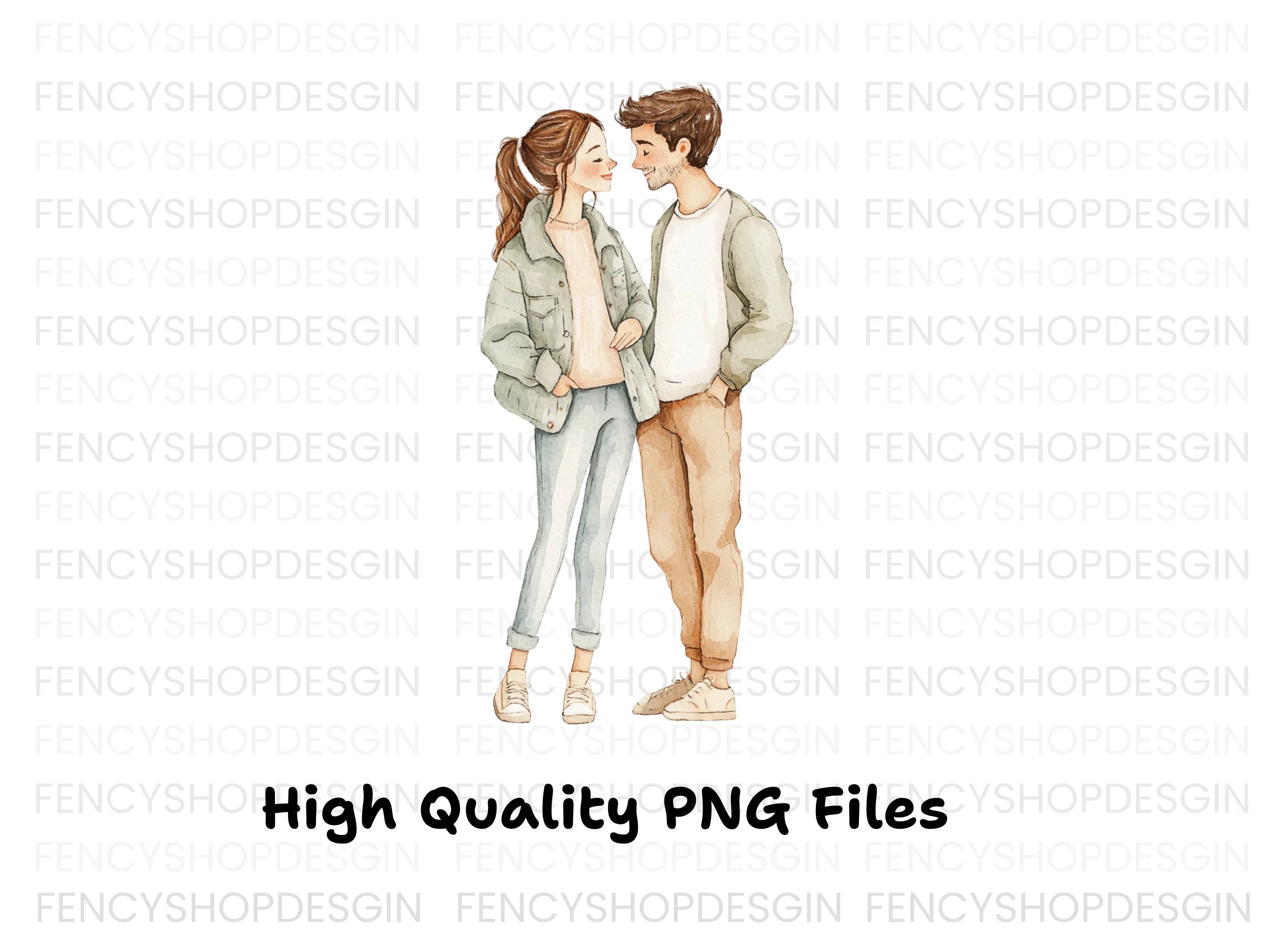 Cute Couple in Love Clipart Bundle