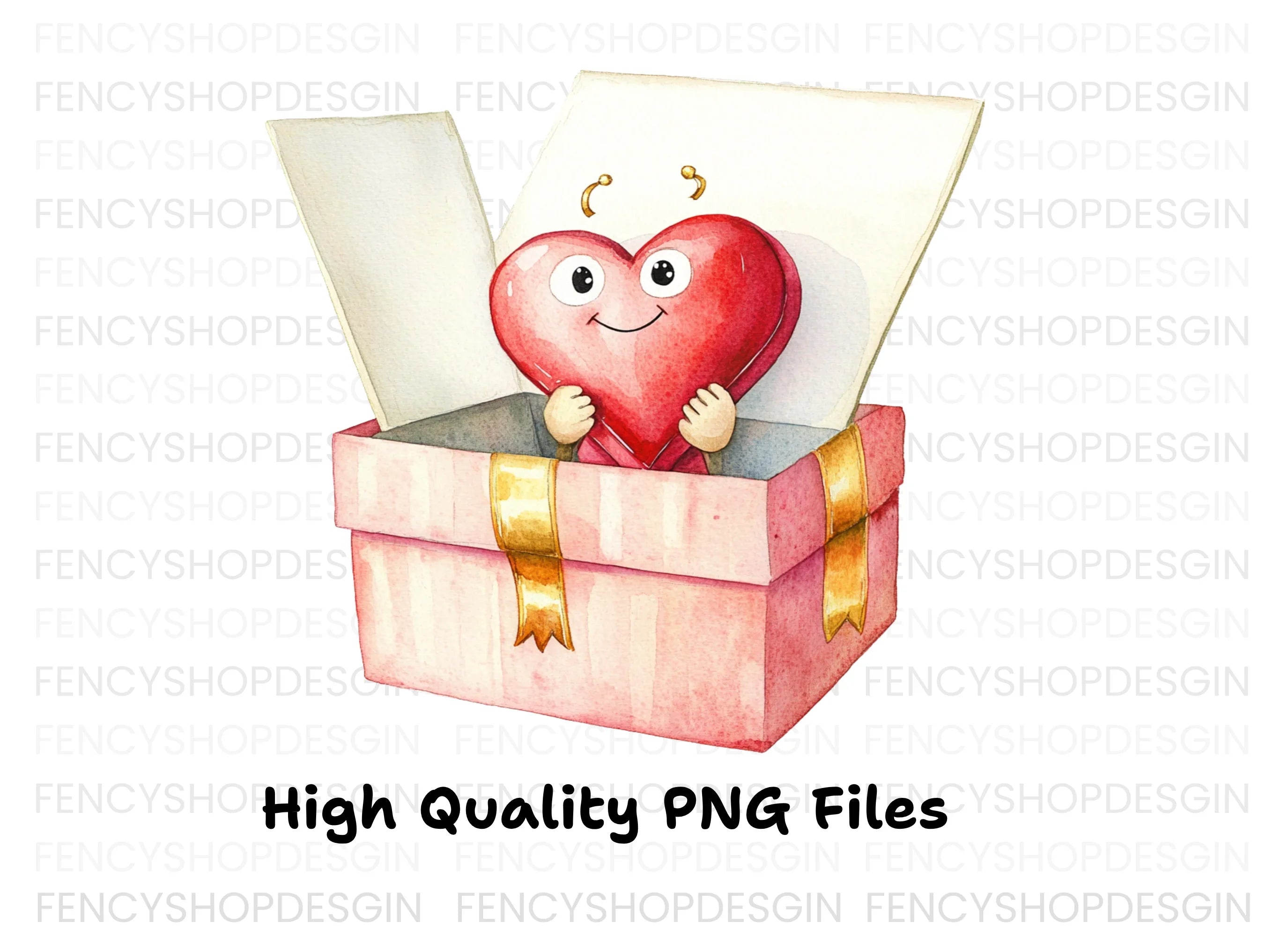 Heart in Gift Box Clipart Bundle