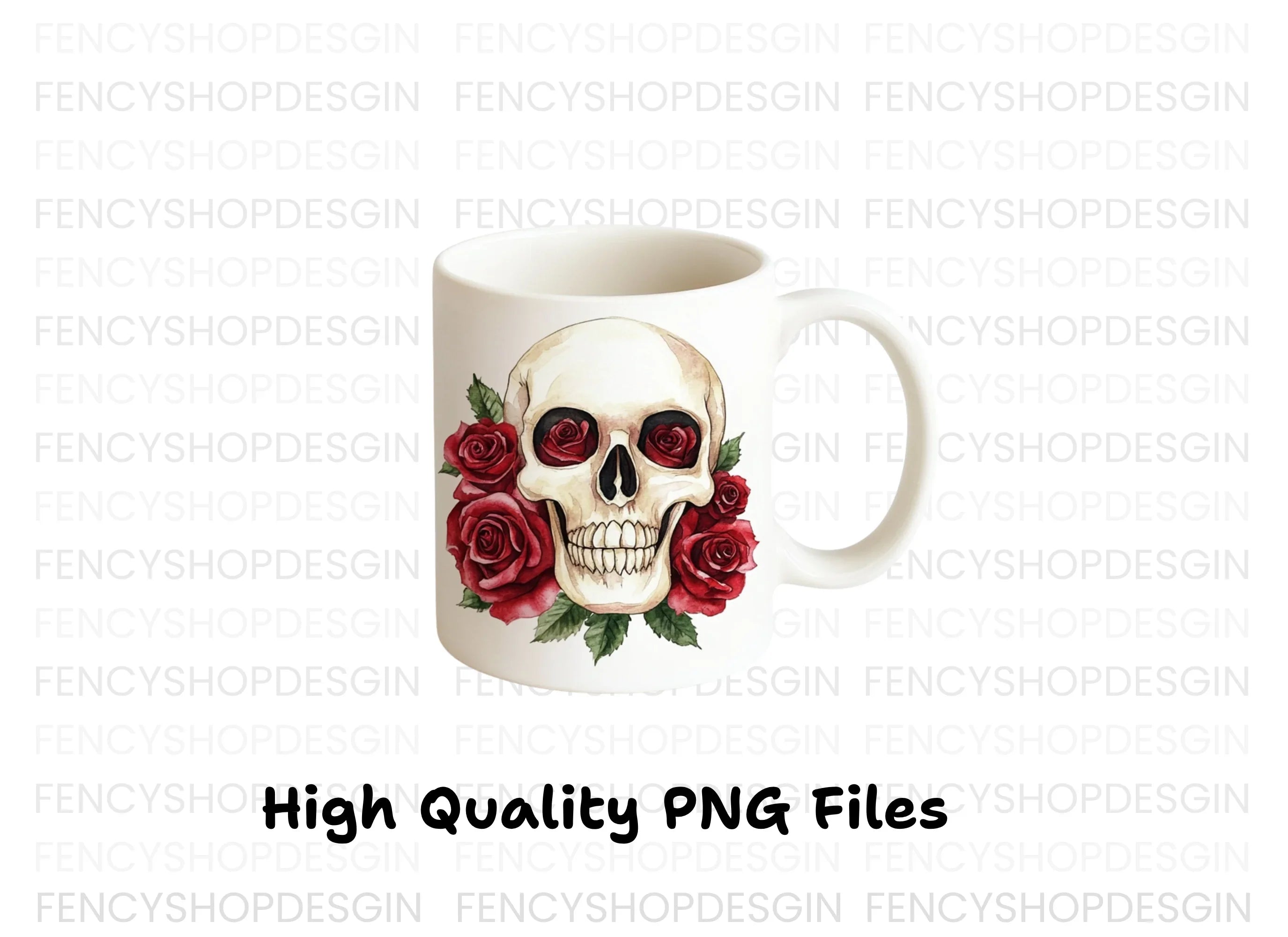Skull Roses Clipart Bundle