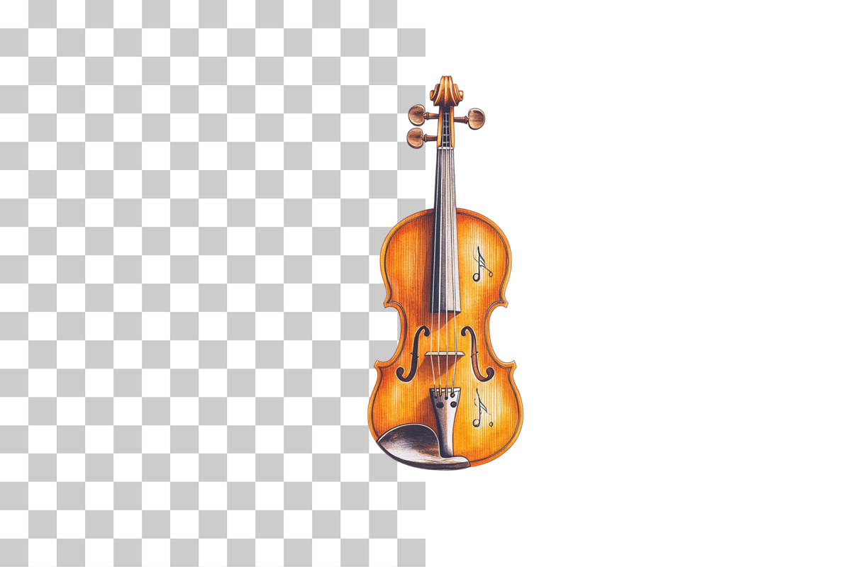 Vintage Violin Clipart Bundle with Musical Notes