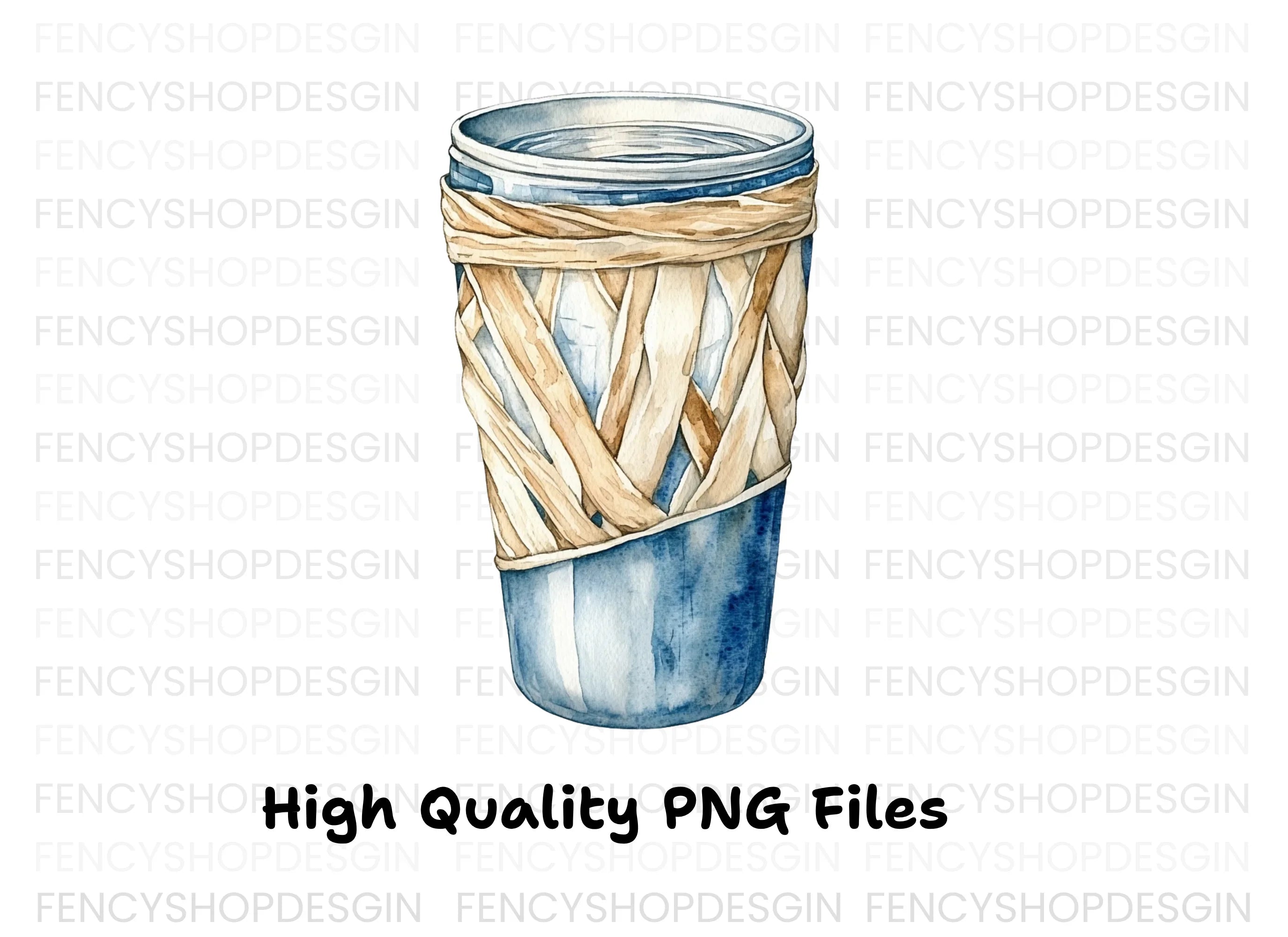 Woven Glass Tumblers Clipart Bundle