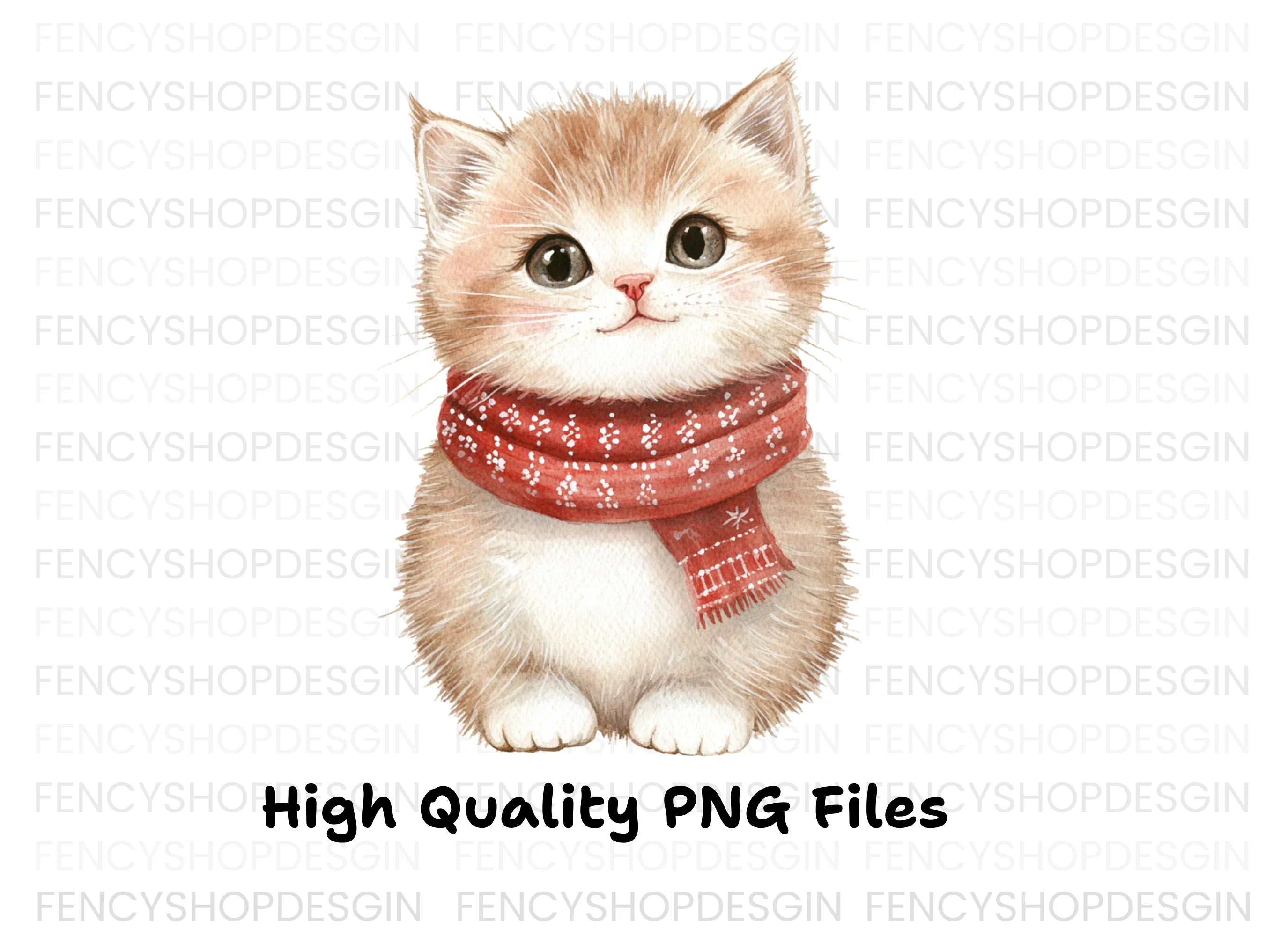 Charming Kittens in Winter Scarves Clipart Bundle