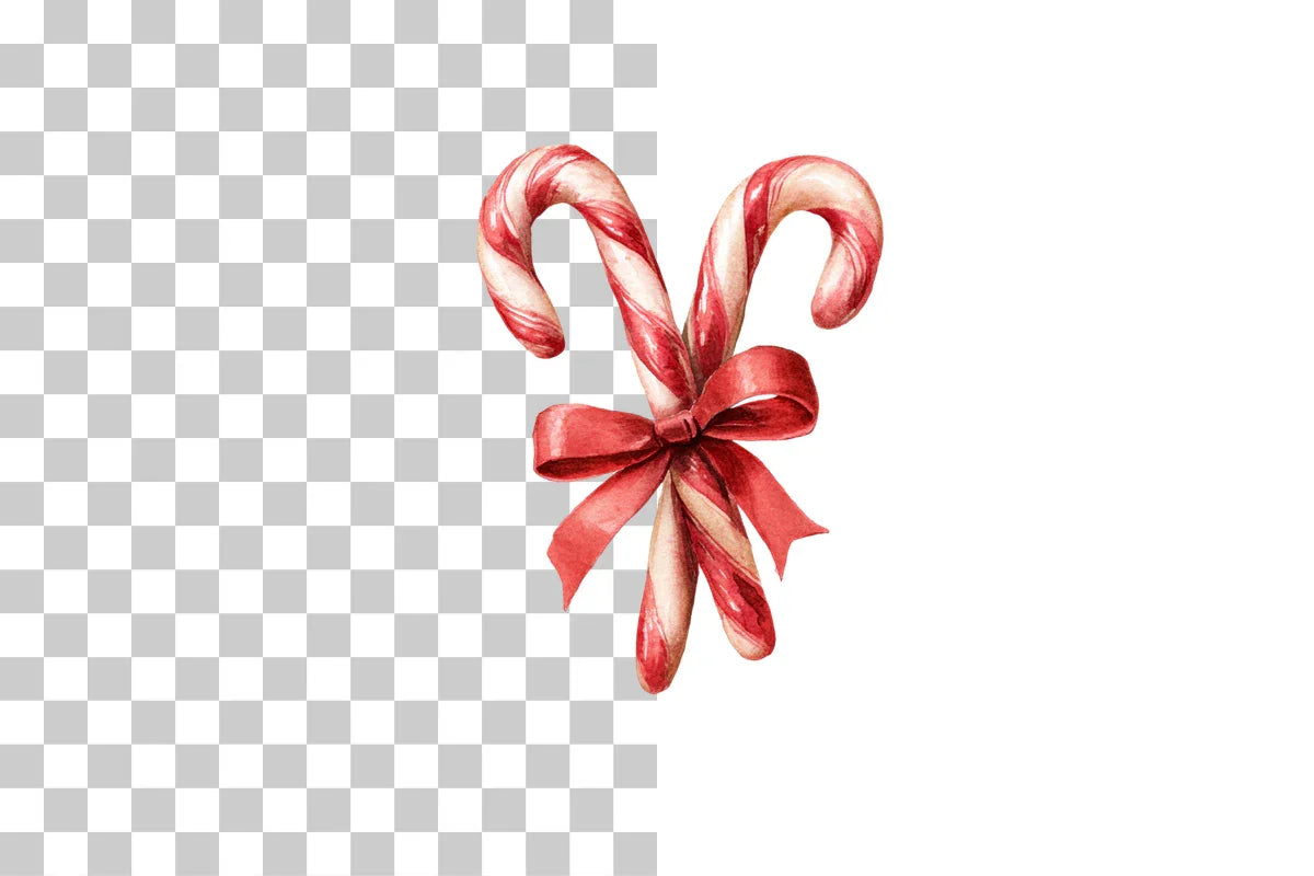 Candy Cane and Bow Clipart Bundle - CraftNest - Digital Crafting and Art